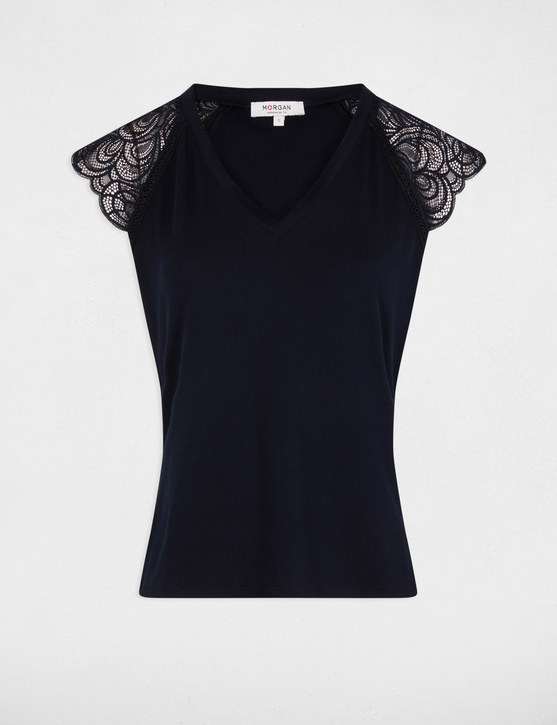 t shirt met korte mouwen marineblauw vrouw T-shirt met korte mouwen marineblauw vrouw