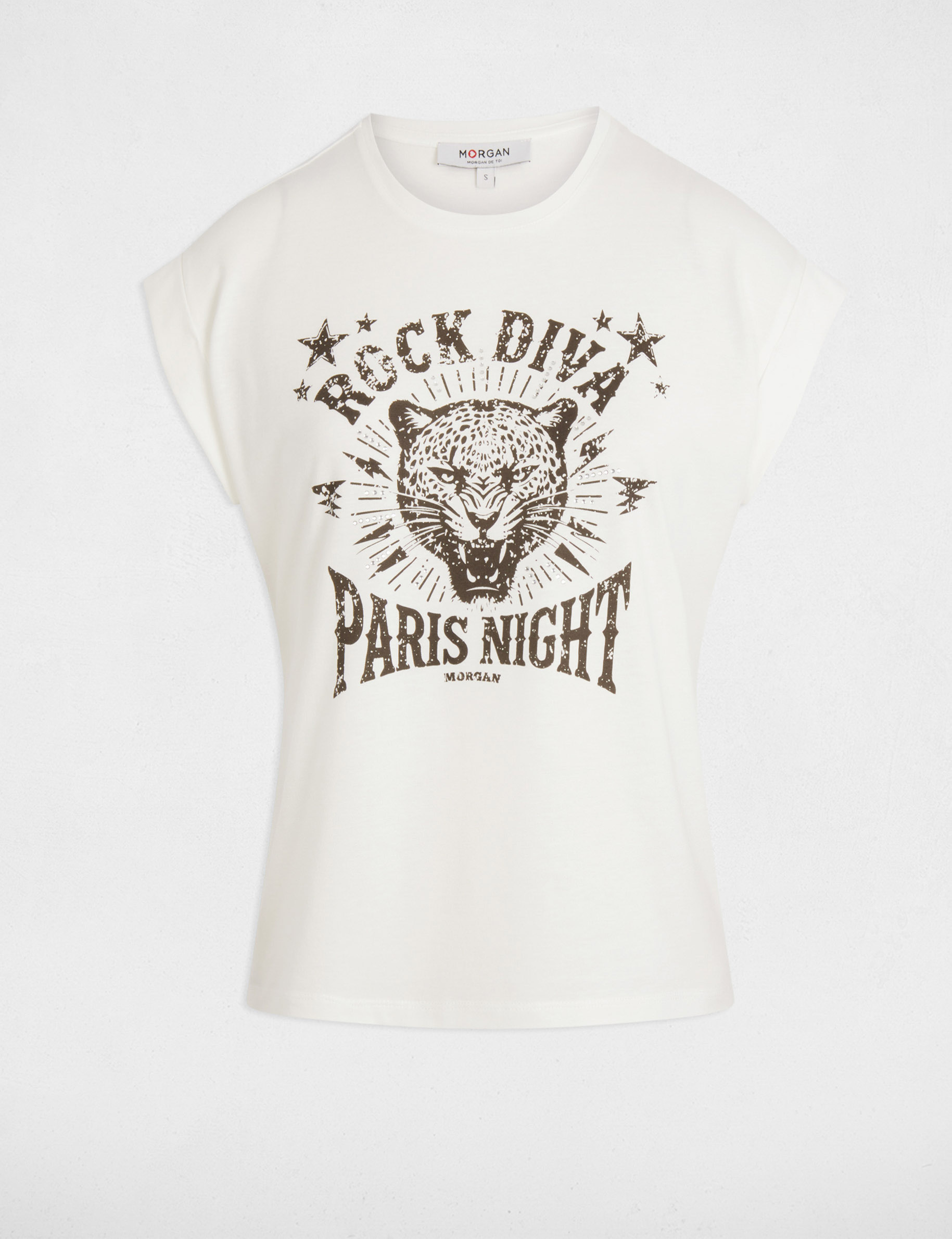 t shirt met opschrift helder wit vrouw T-shirt met opschrift helder wit vrouw