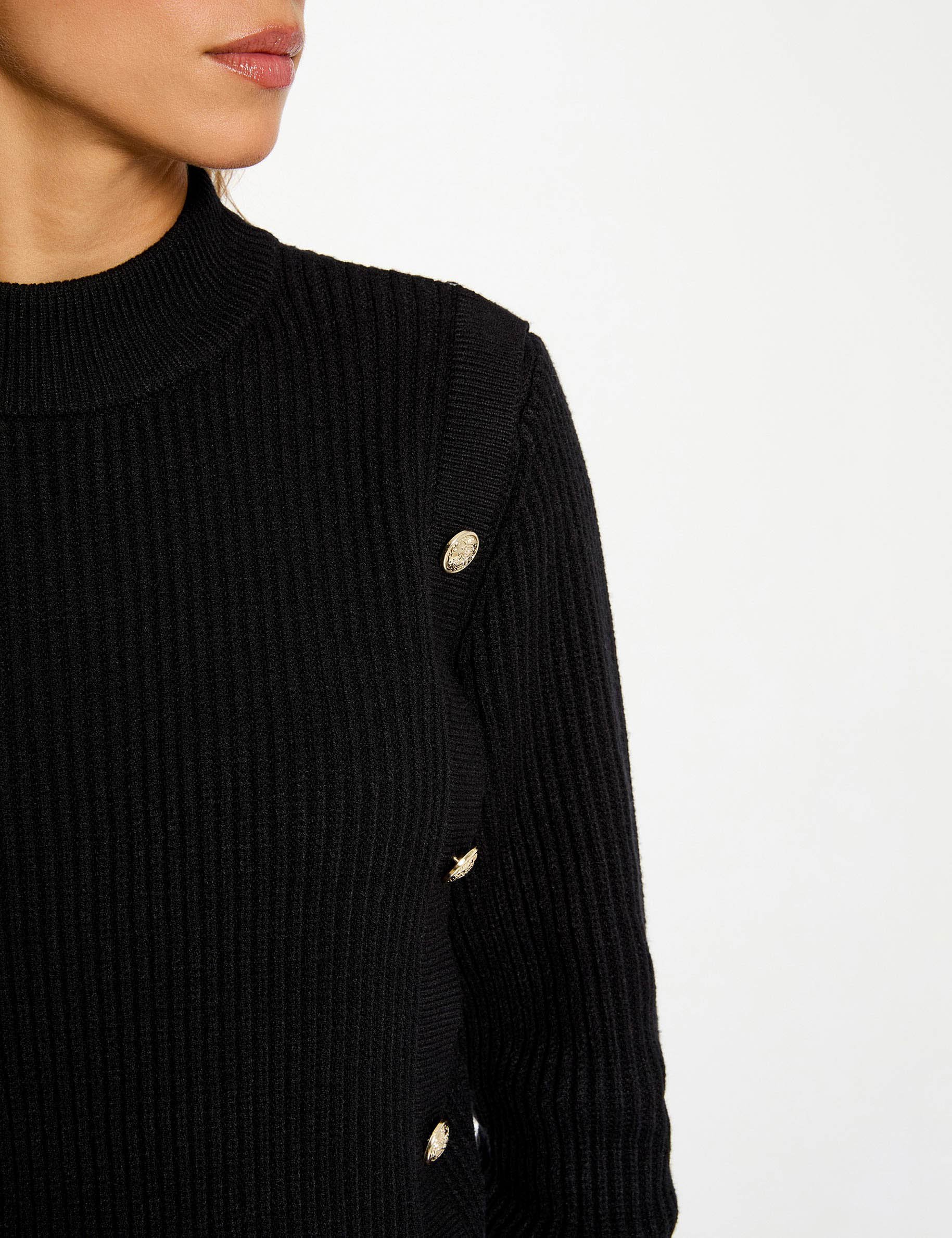 pull court col roule noir femme Pull court col roulé noir femme
