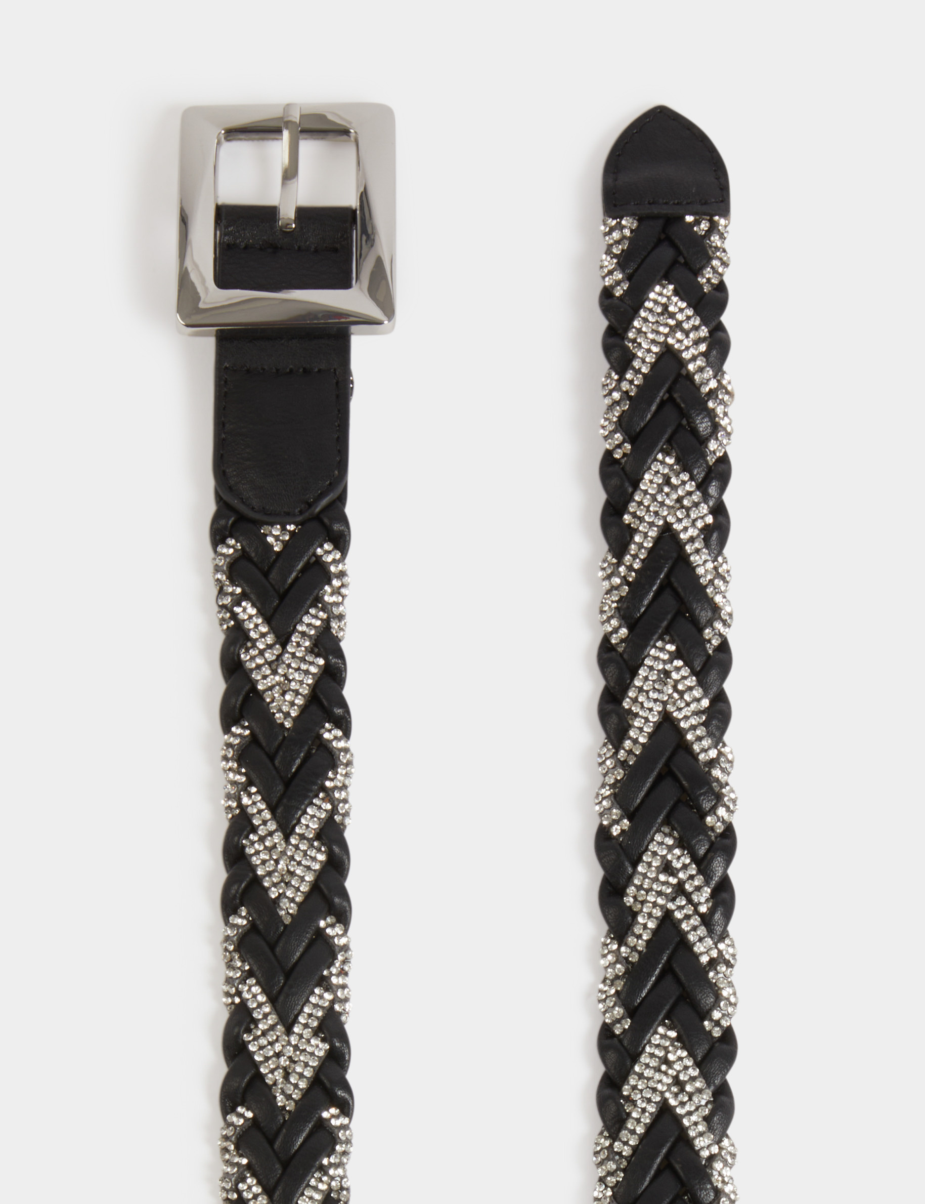 ceinture fine tressee noir femme Ceinture fine tressée noir femme