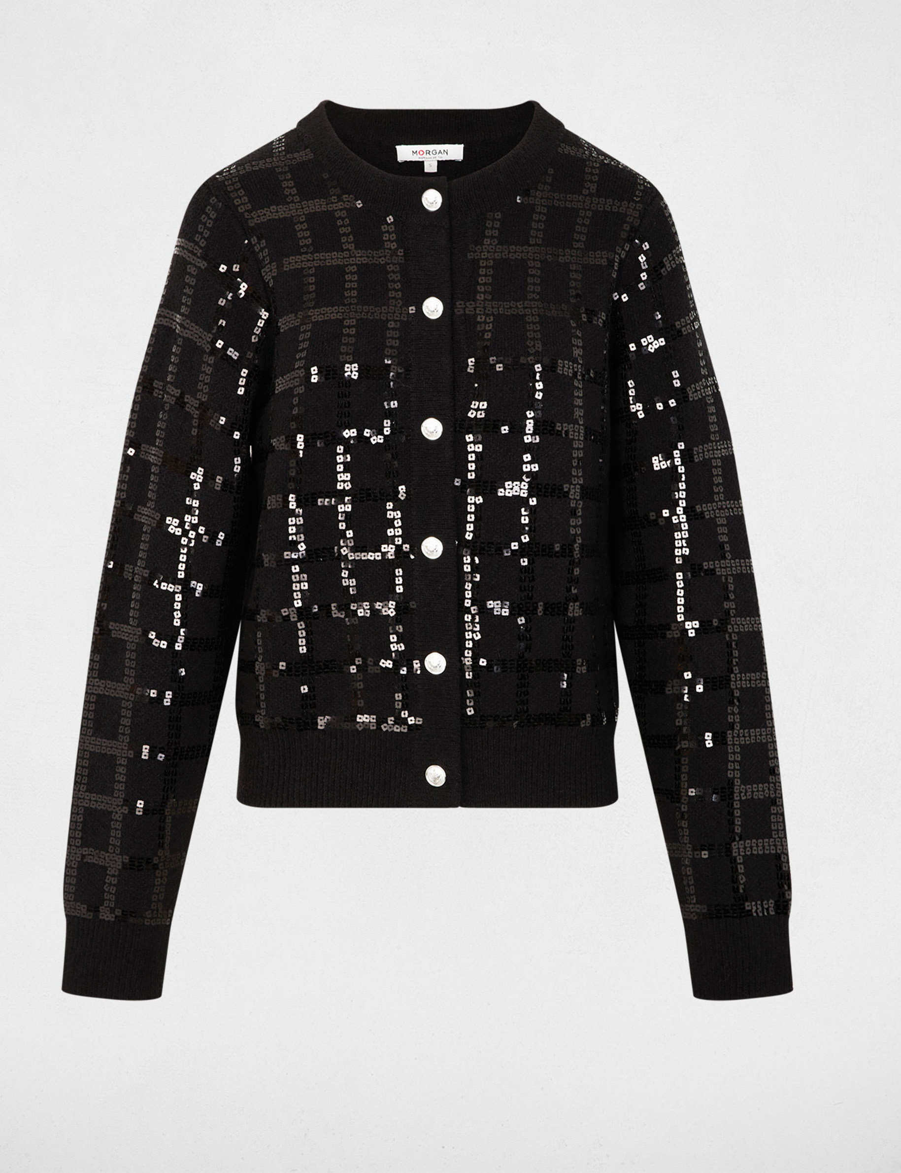 Getailleerde blazer met pailletten zwart vrouw