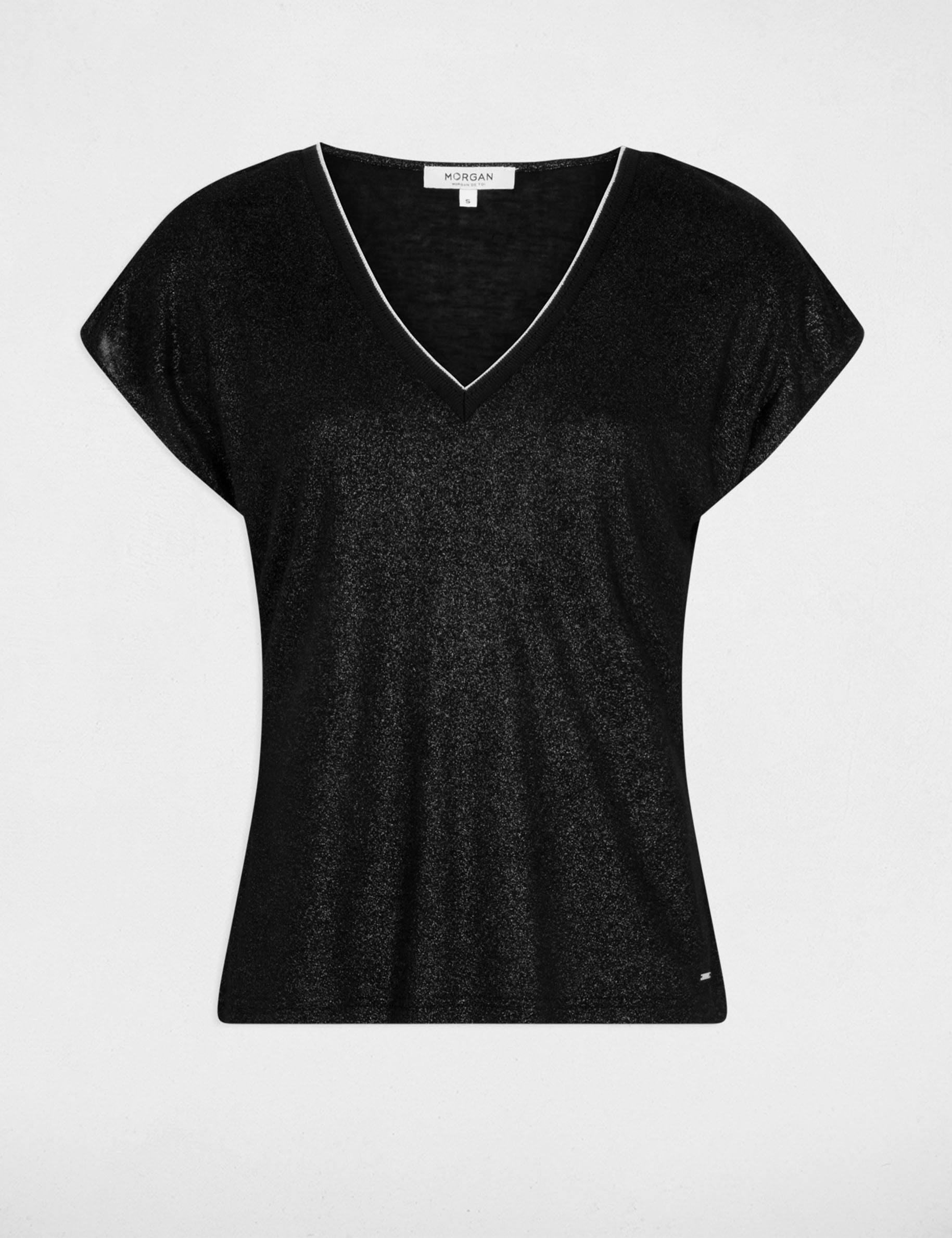 T-shirt manches courtes noir femme