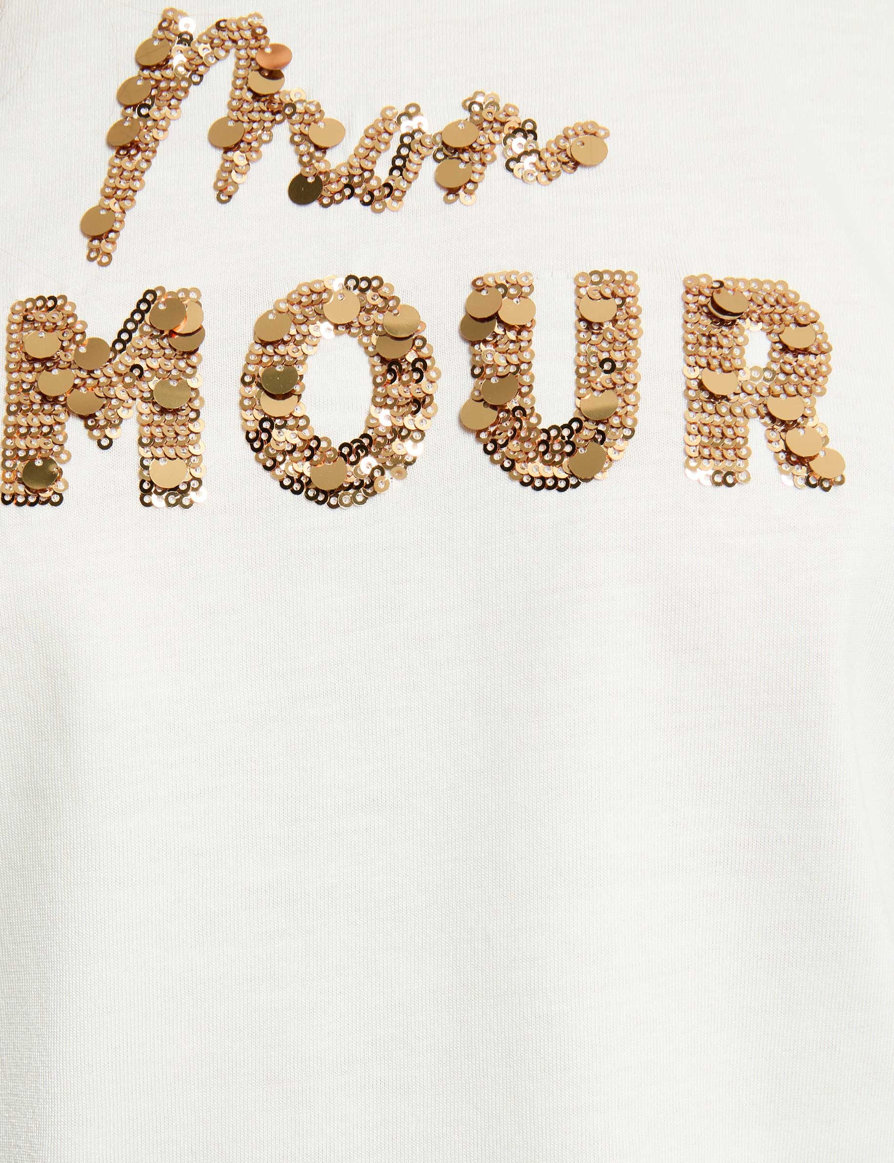 t shirt met pailletten helder wit vrouw null