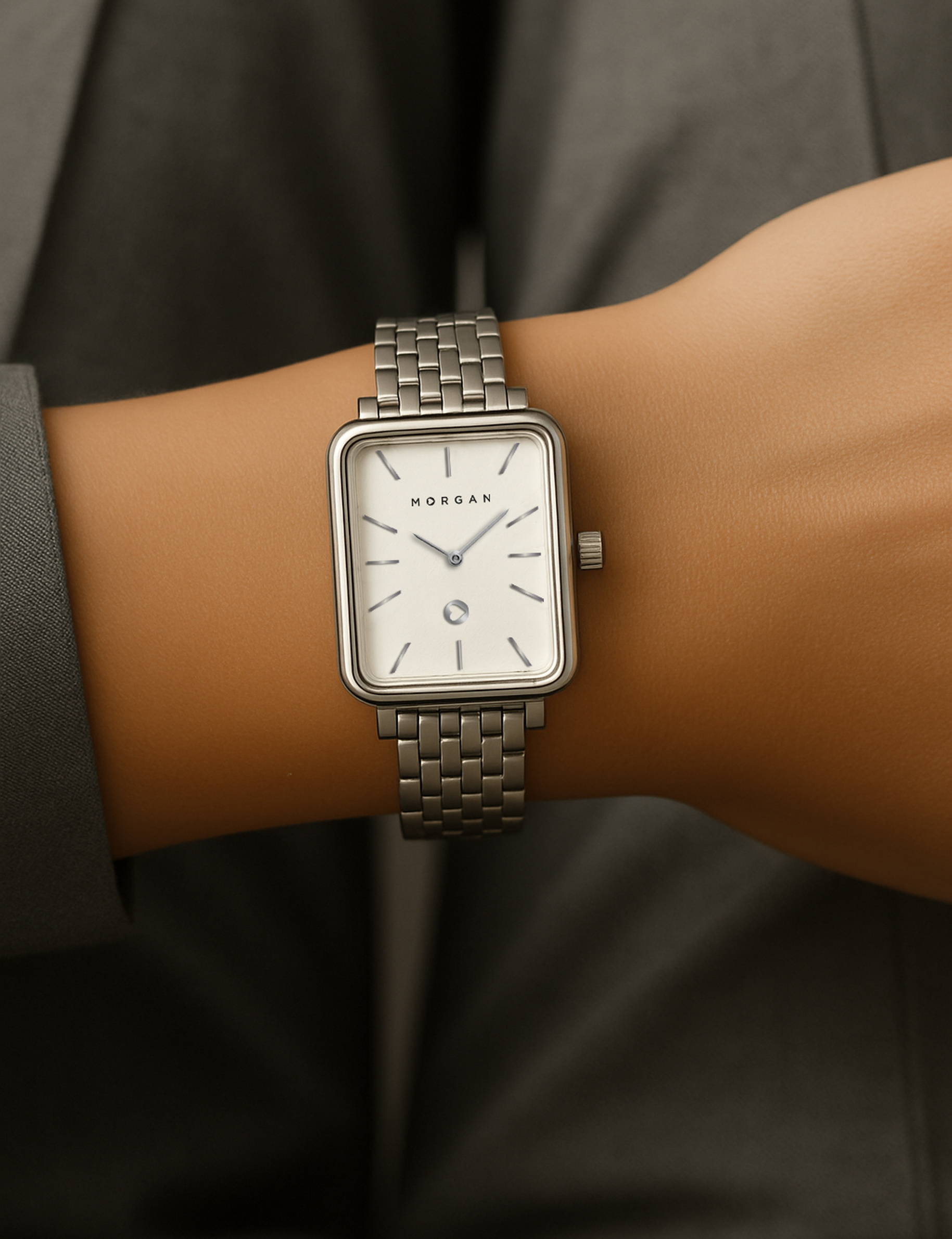 Montre couleur argent femme