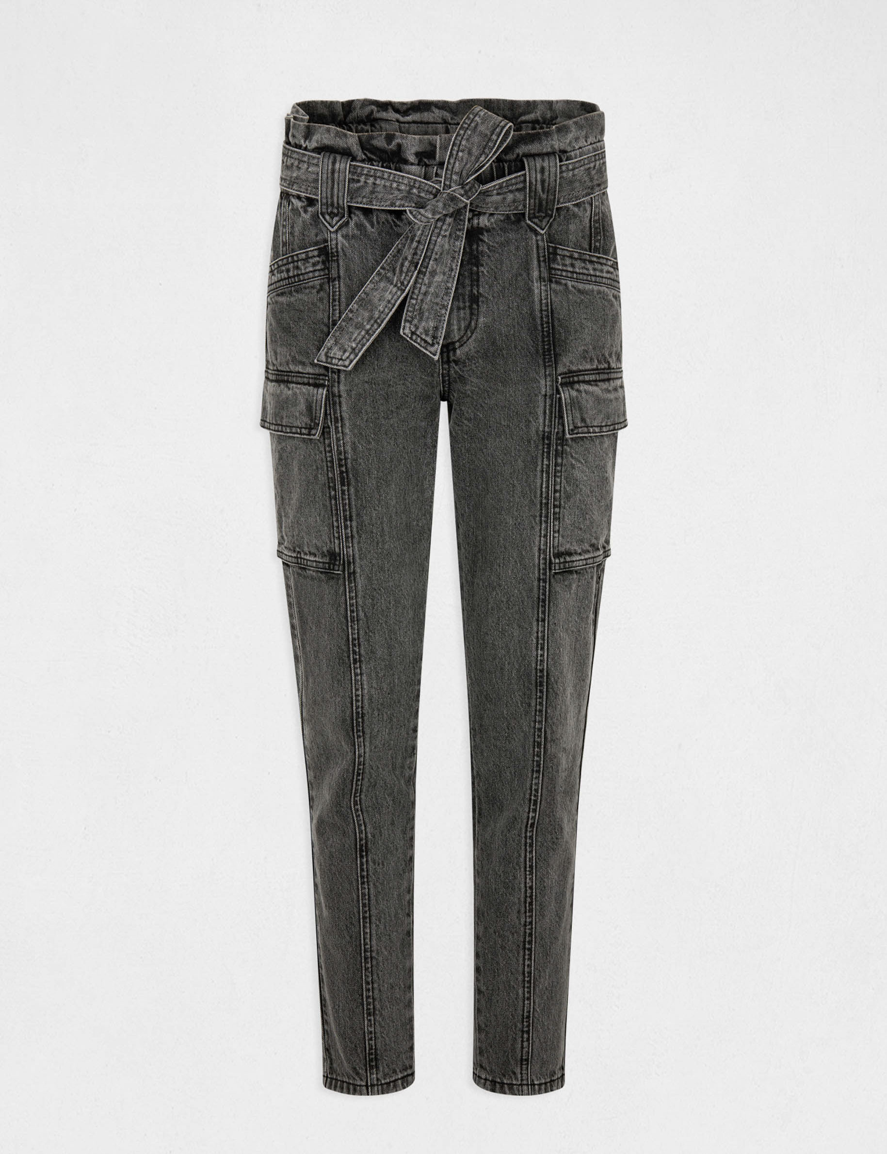 smalle 78 cargojeans mediumgrijs vrouw Smalle 7/8-cargojeans mediumgrijs vrouw