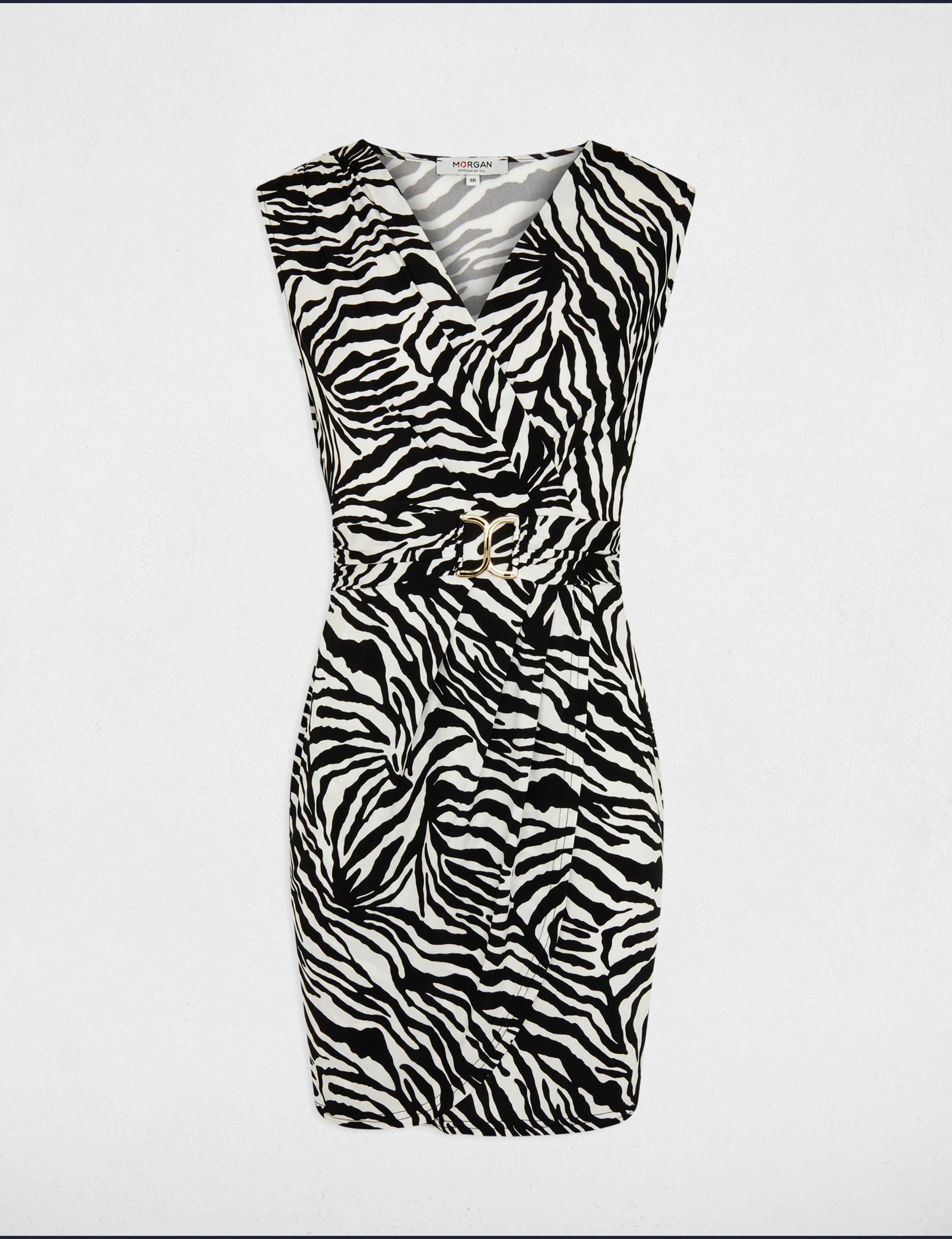 Korte jurk met zebraprint meerkleurig vrouw
