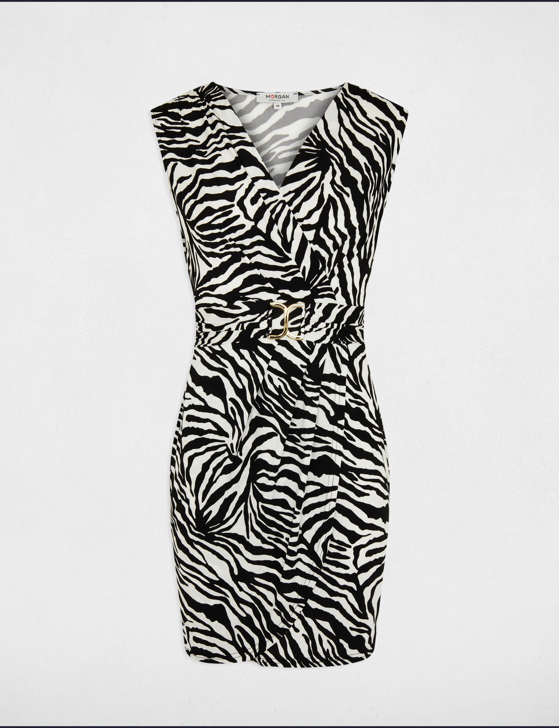 robe courte imprime zebre multico femme Robe courte imprimé zèbre multico femme