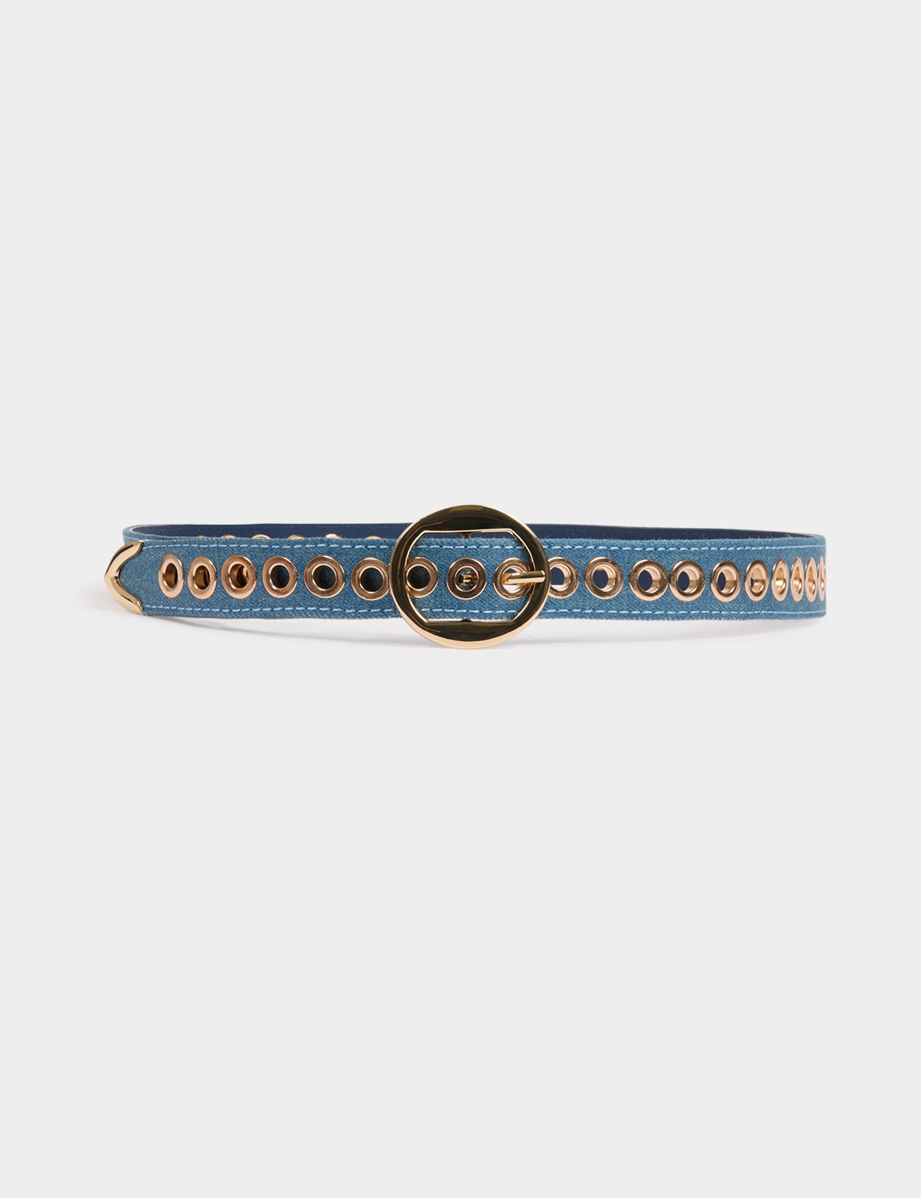 jeans riem met oogjes stone washed denim vrouw Jeans riem met oogjes stone washed denim vrouw