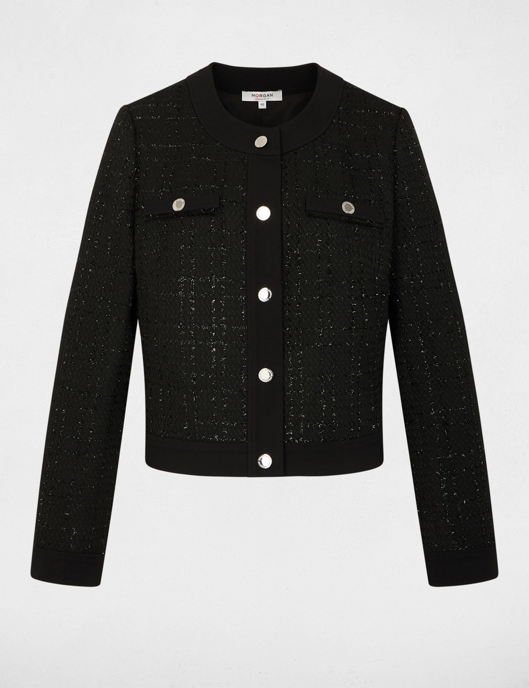 veste courte ajustee noir femme Veste courte ajustée noir femme