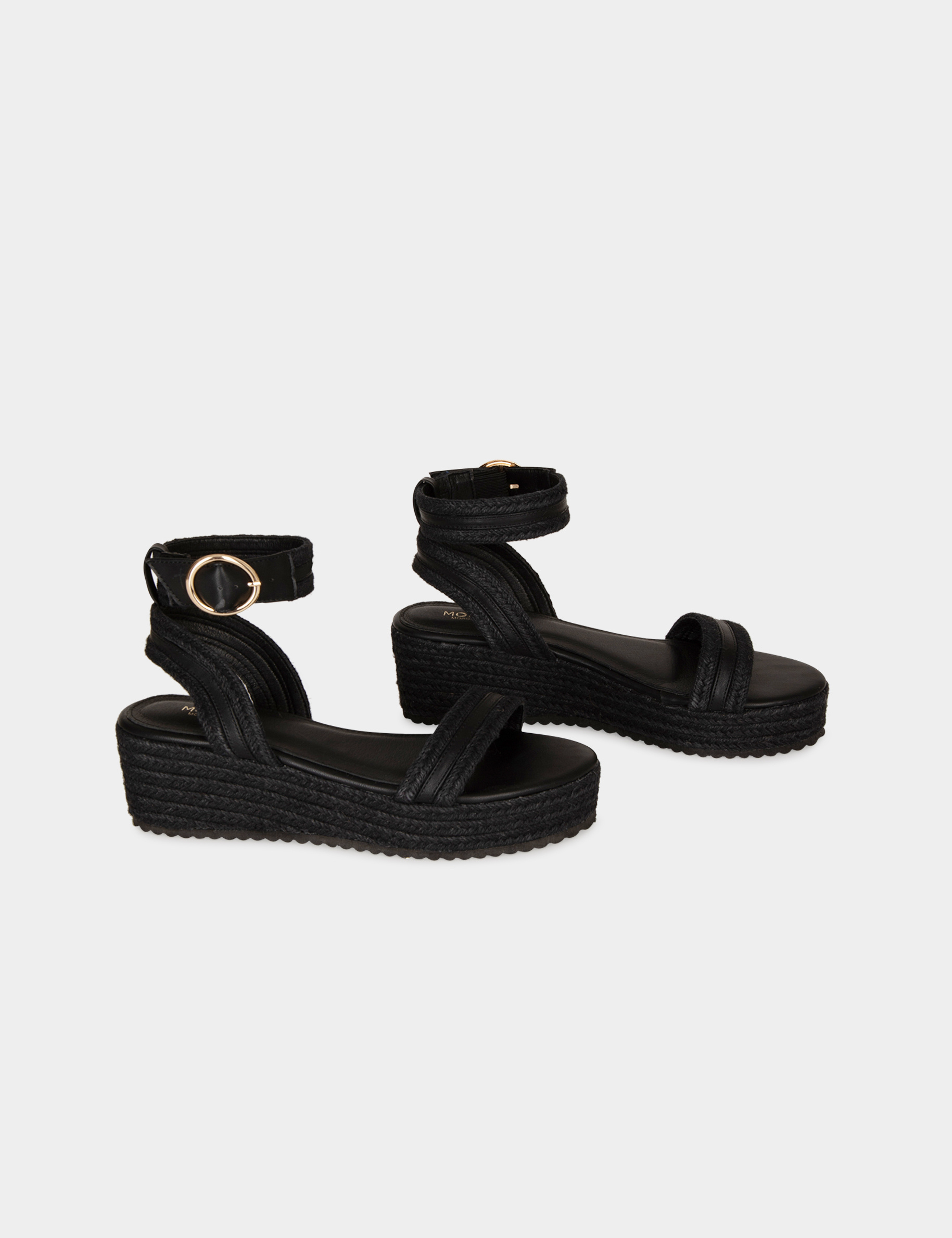 sandales compensees noir femme Sandales compensées noir femme