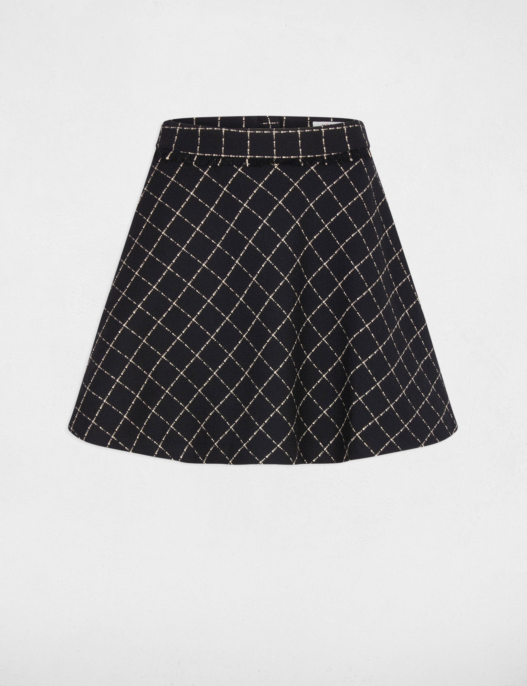 Jupe courte patineuse noir femme