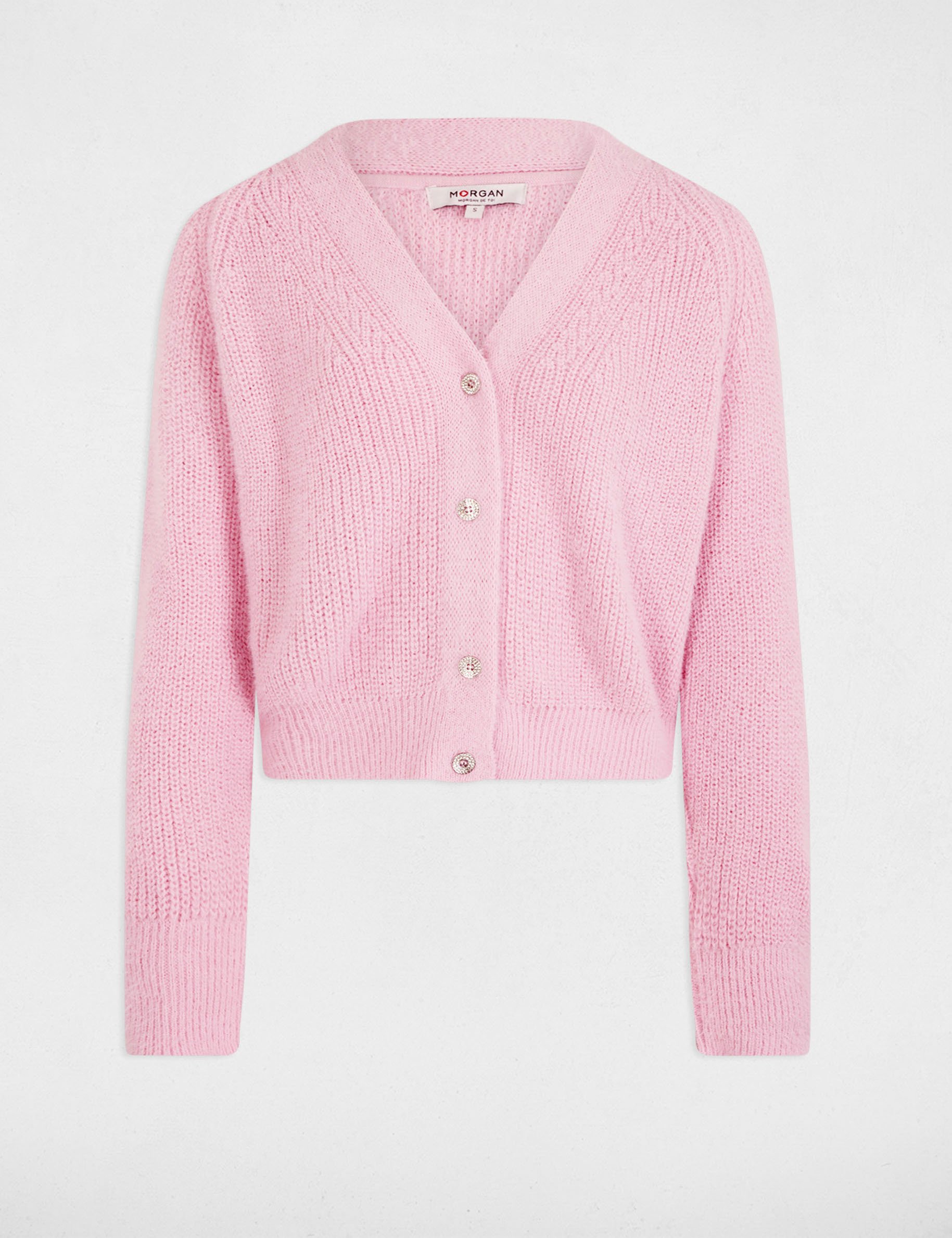 vest met lange mouwen pastelroze vrouw Vest met lange mouwen pastelroze vrouw