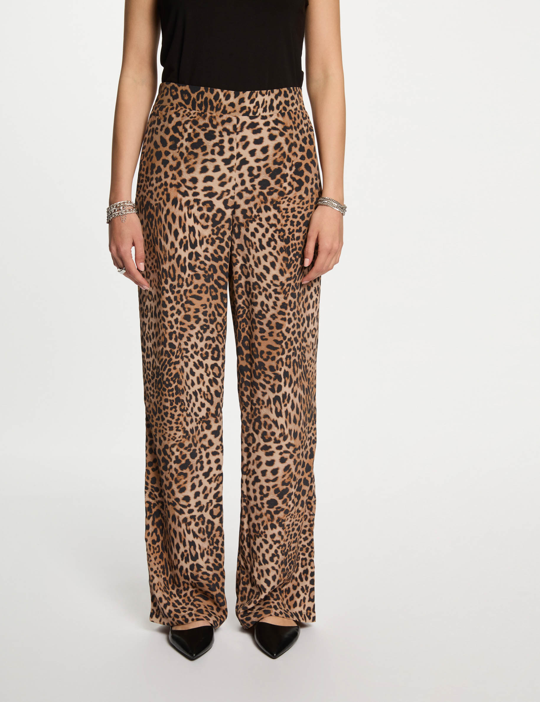 wijde broek met print meerkleurig vrouw Wijde broek met print meerkleurig vrouw