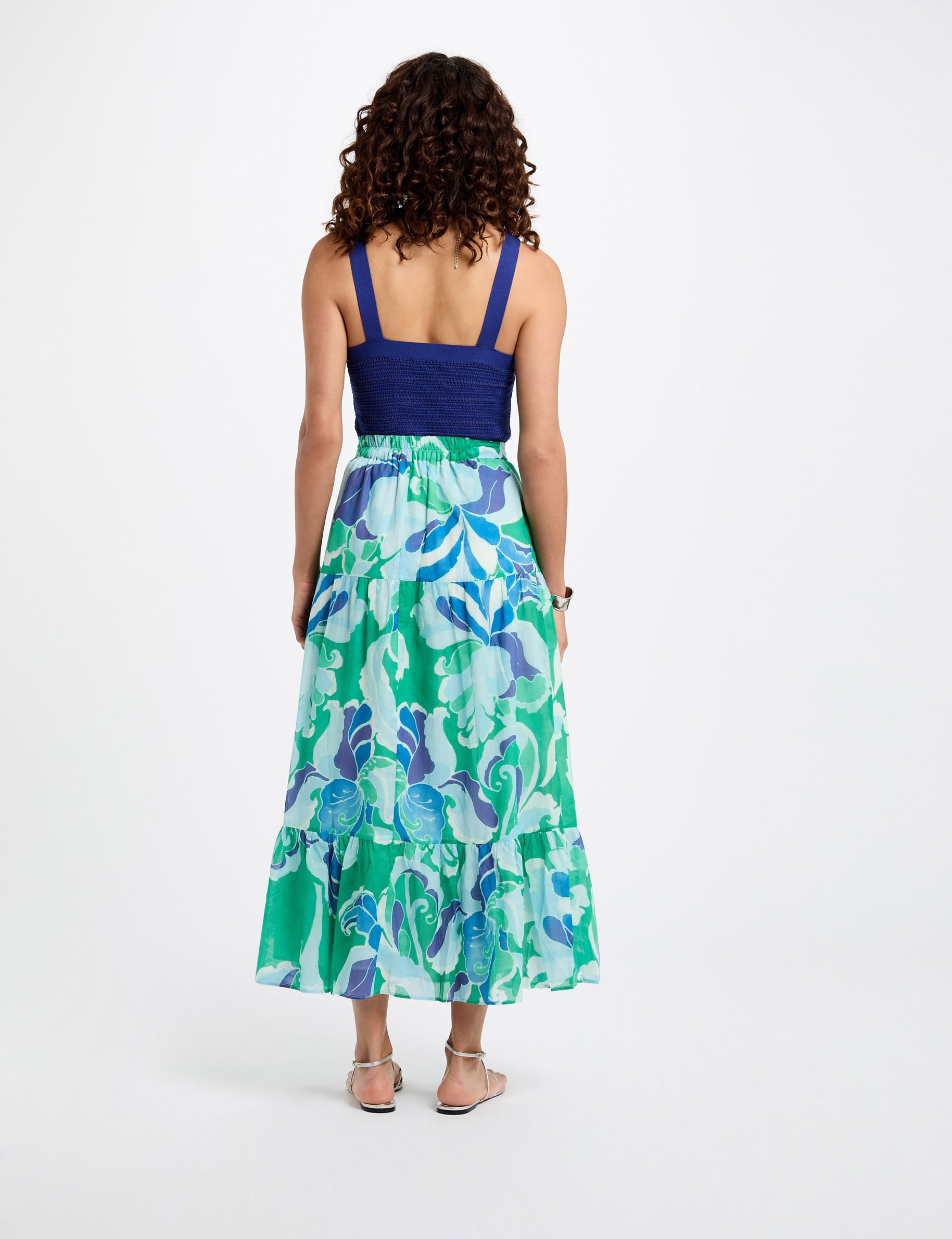 jupe longue imprimee multicolore femme Jupe longue imprimée multicolore femme