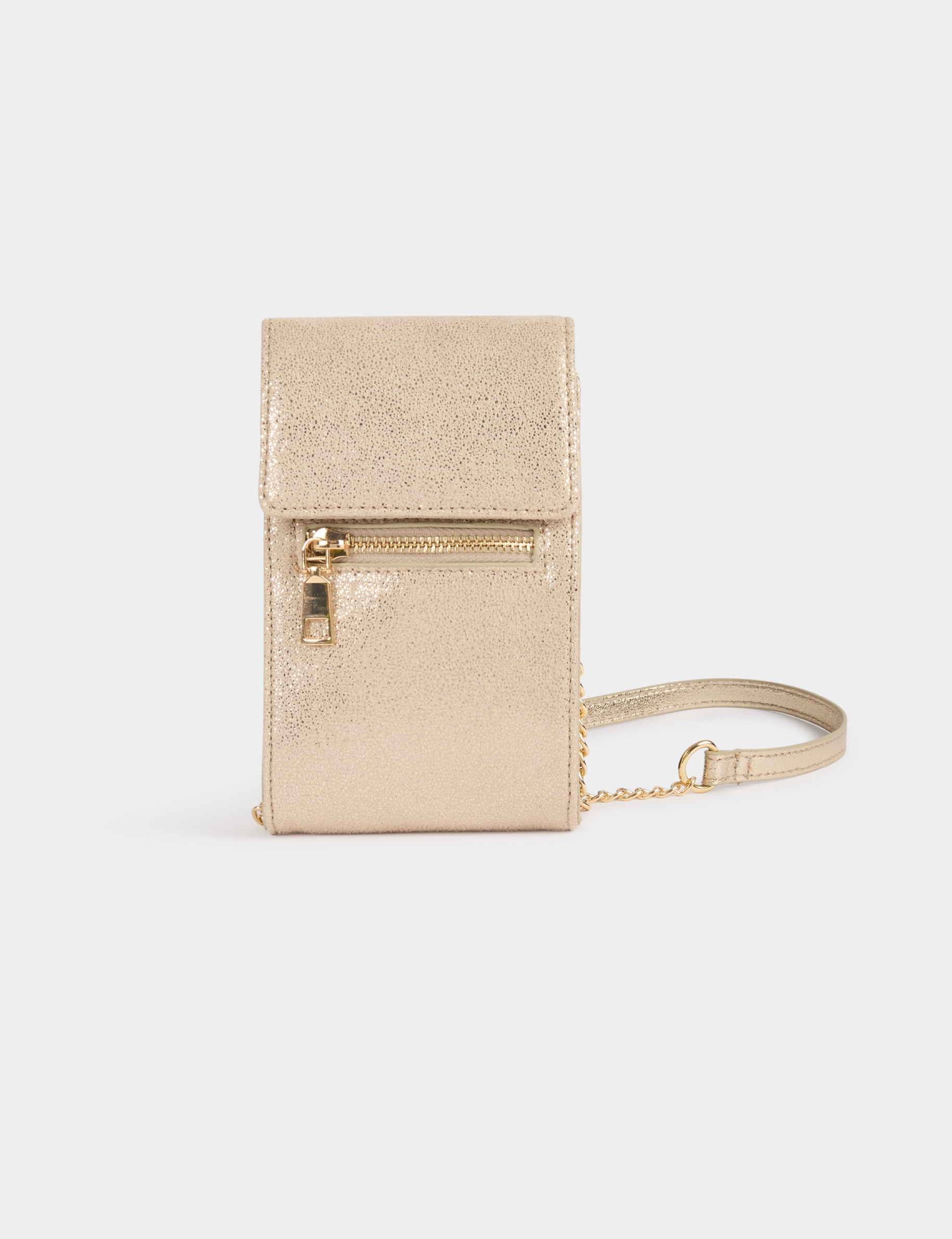 pochette telephone metallise jaune or femme Pochette téléphone métallisé jaune or femme