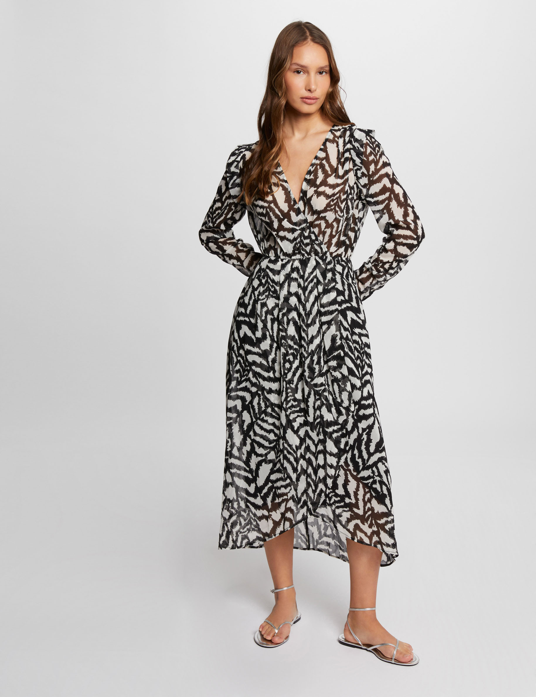 Robe longue imprimée multico femme