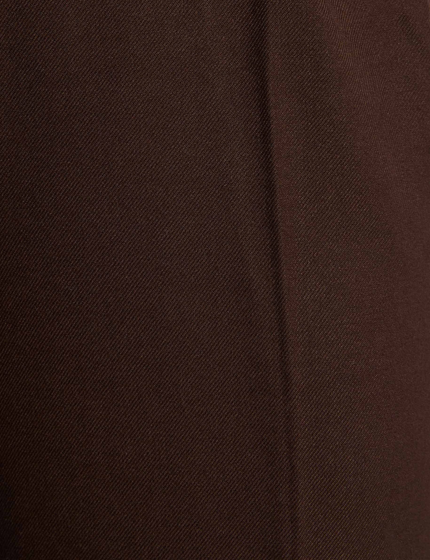 pantalon large taille haute marron fonce femme null