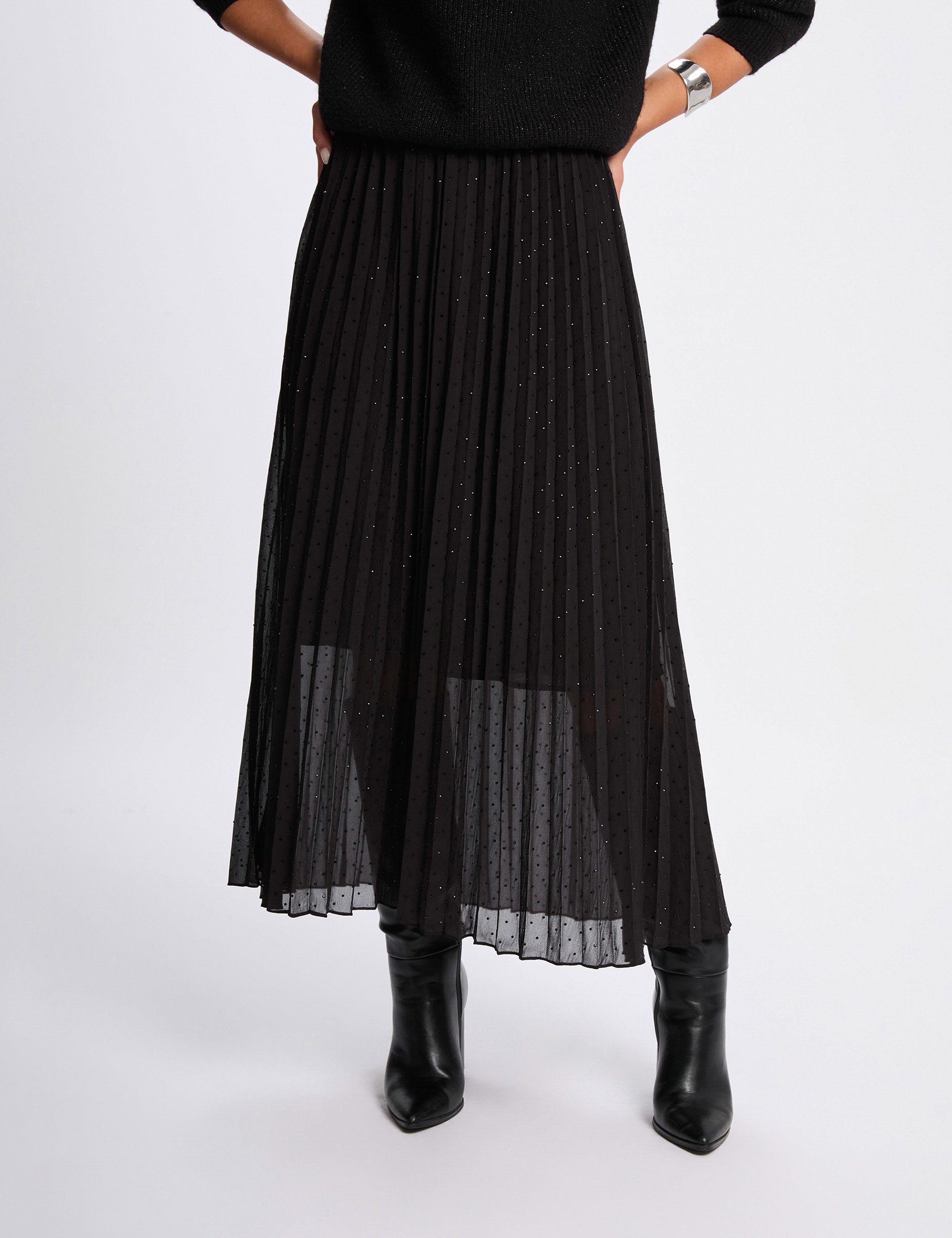 lange rok met strass zwart vrouw Lange rok met strass zwart vrouw