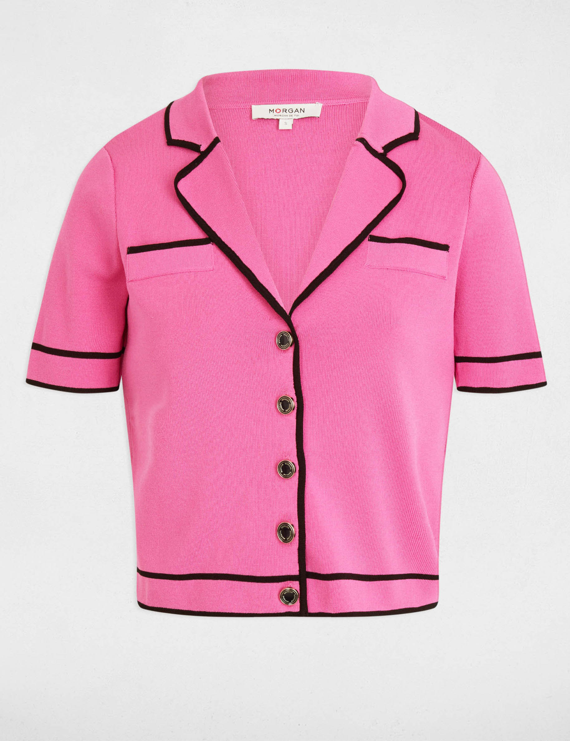 vest met korte mouwen roze vrouw Vest met korte mouwen roze vrouw