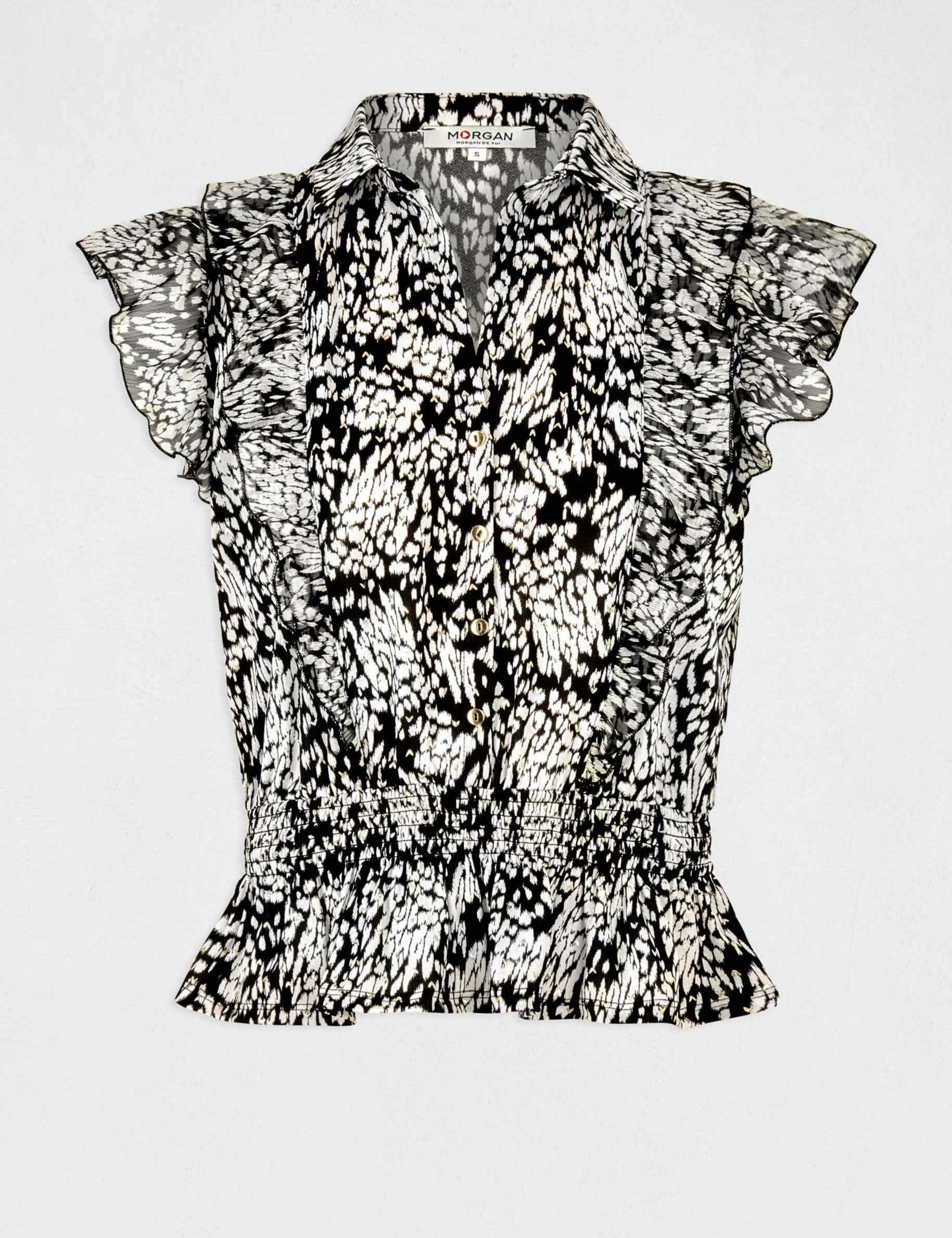 T-shirt manches courtes imprimé abstrait multico femme T-shirt manches courtes imprimé abstrait multico femme