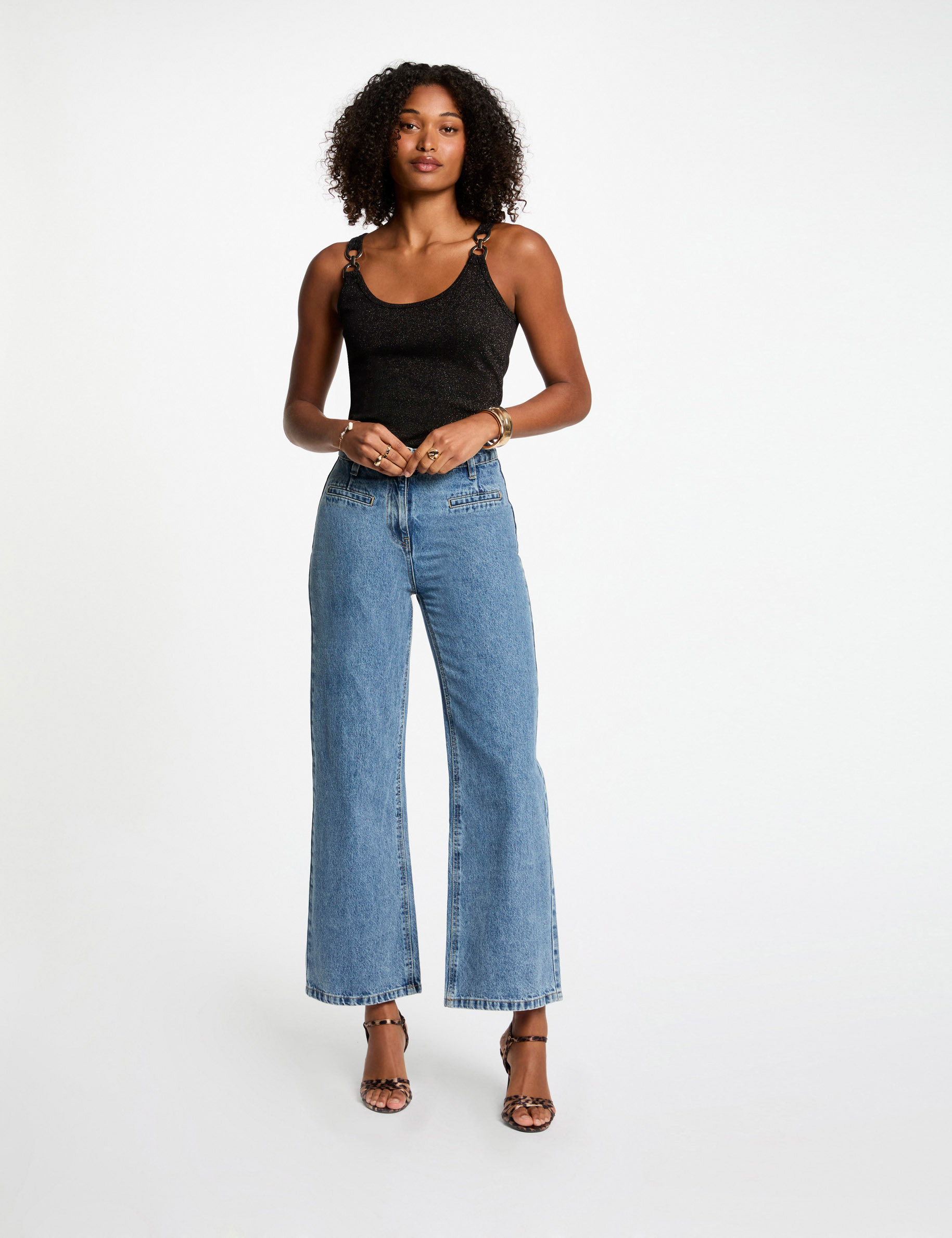 mouwloze top zwart vrouw Mouwloze top zwart vrouw