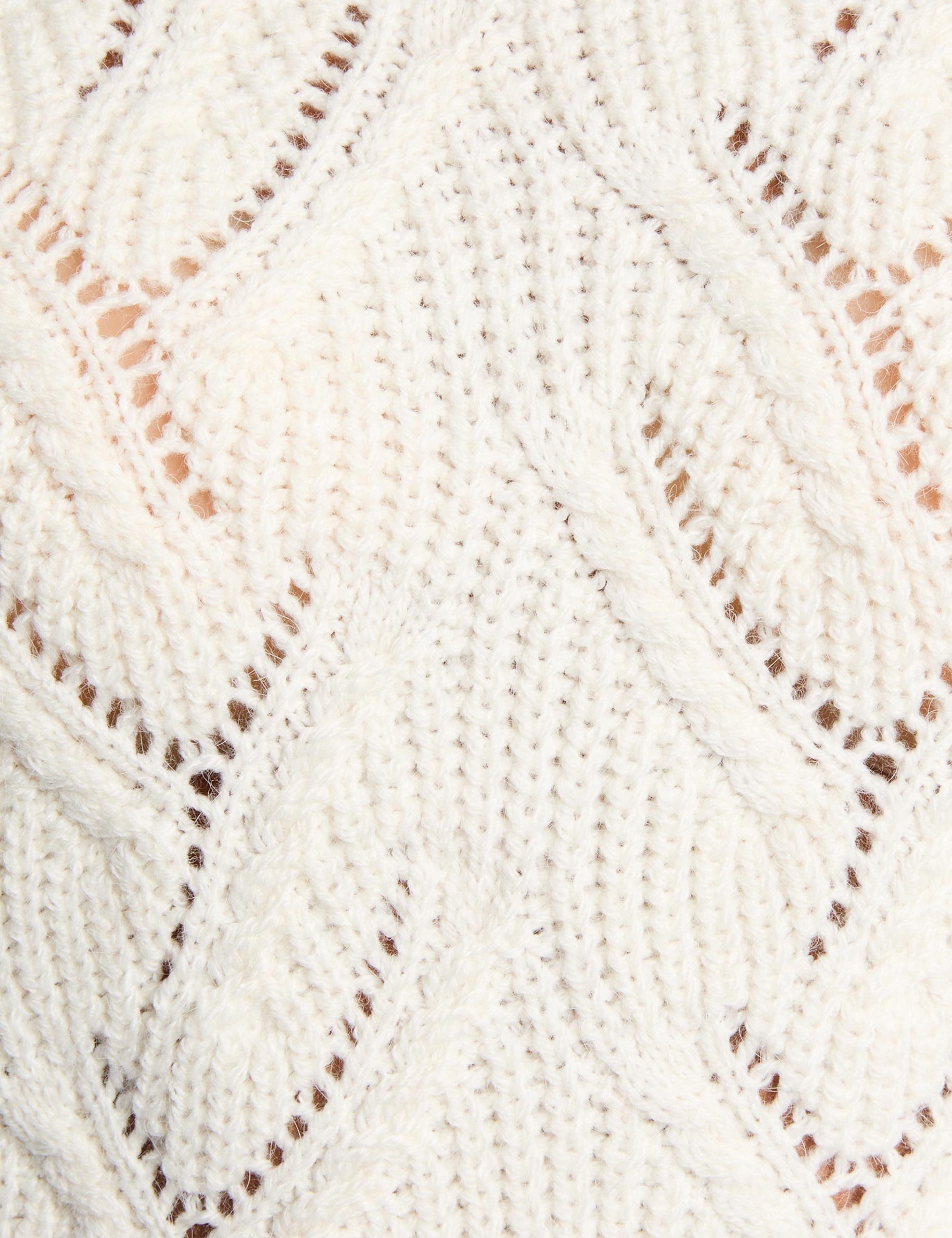 pull maille fantaisie ivoire femme null
