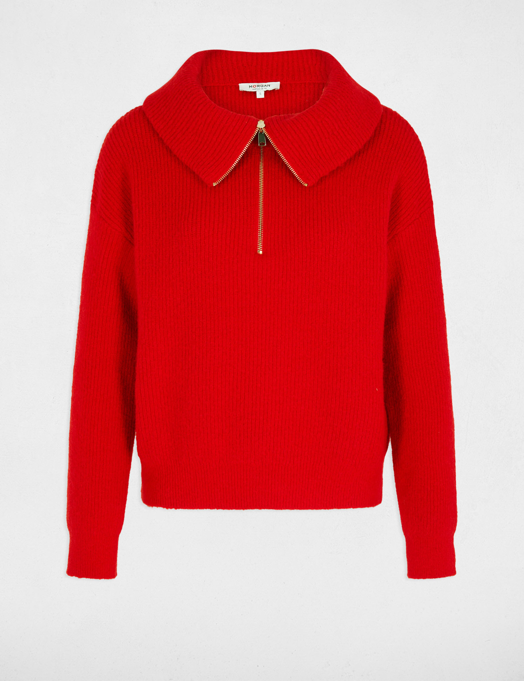 pull col camionneur rouge femme Pull col camionneur rouge femme