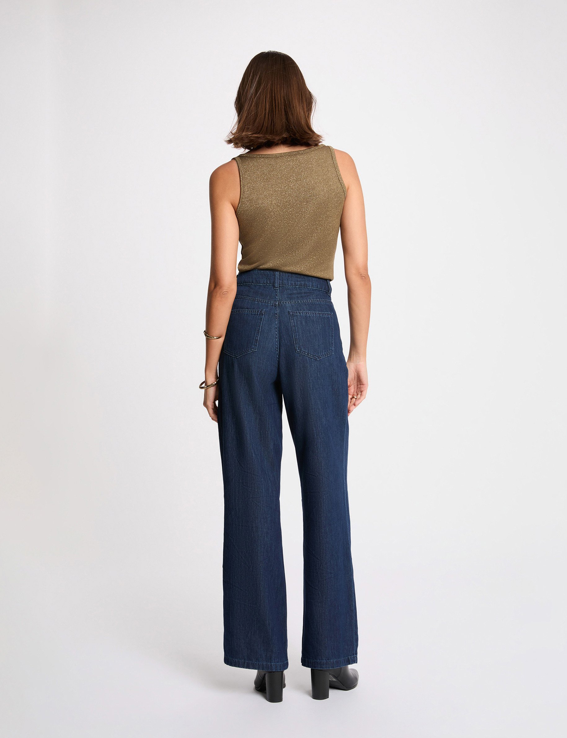 D&eacute;bardeur bretelles fines vert kaki femme