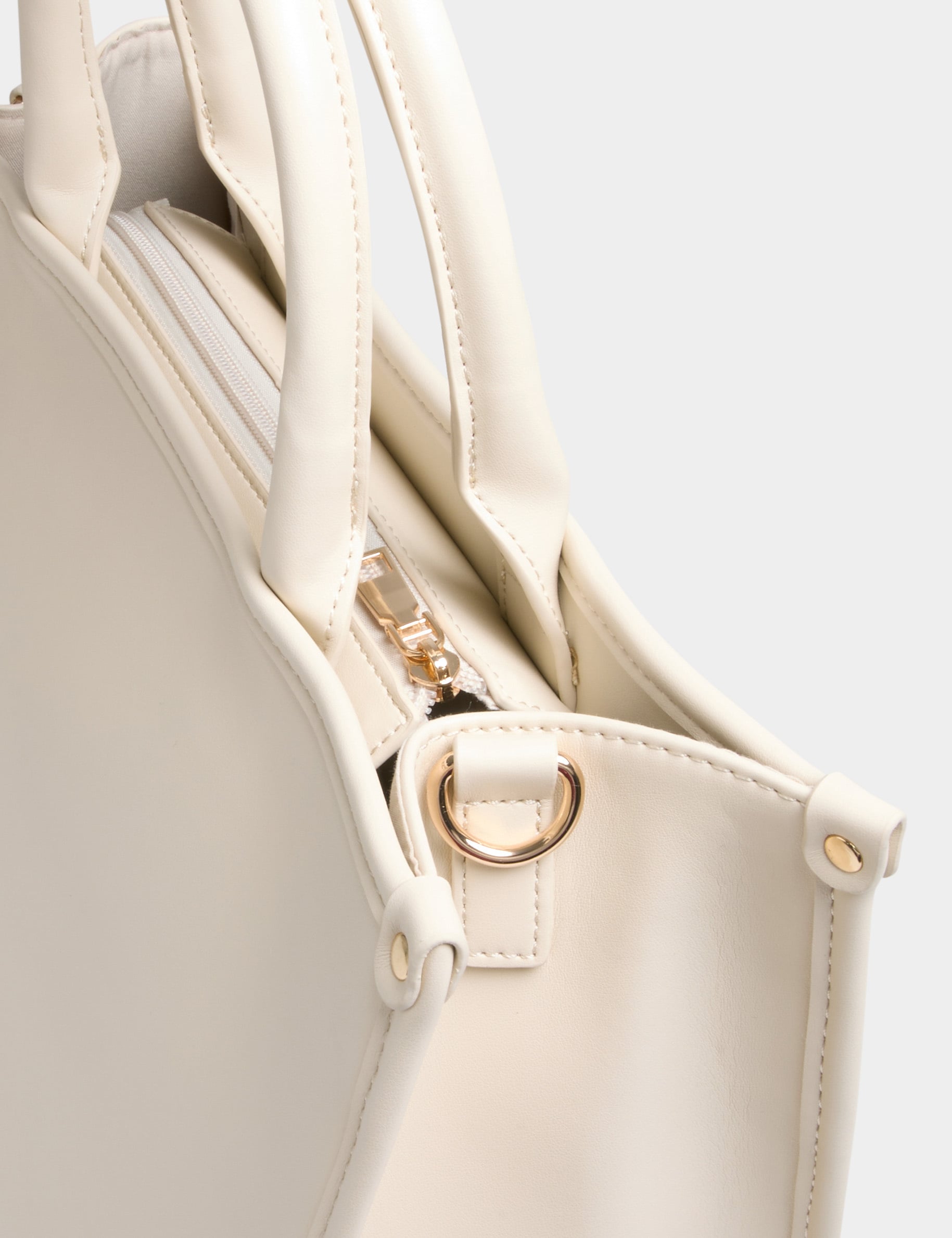 Geborduurde shopper ivoor vrouw