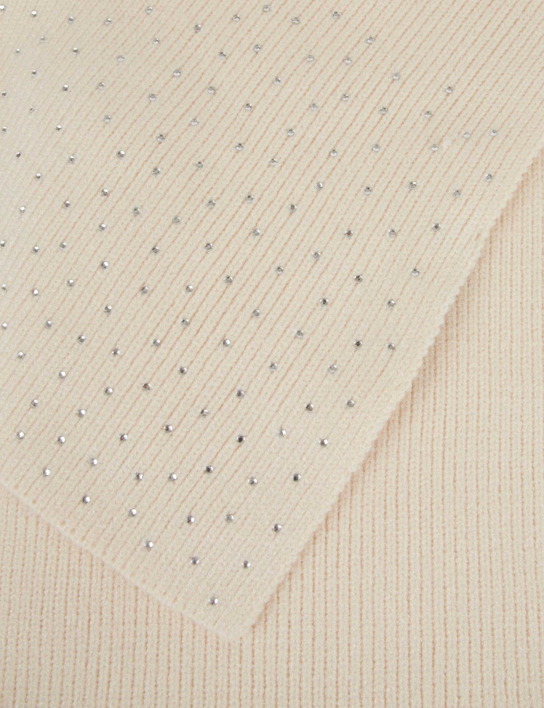 echarpe avec strass ivoire femme Écharpe avec strass ivoire femme