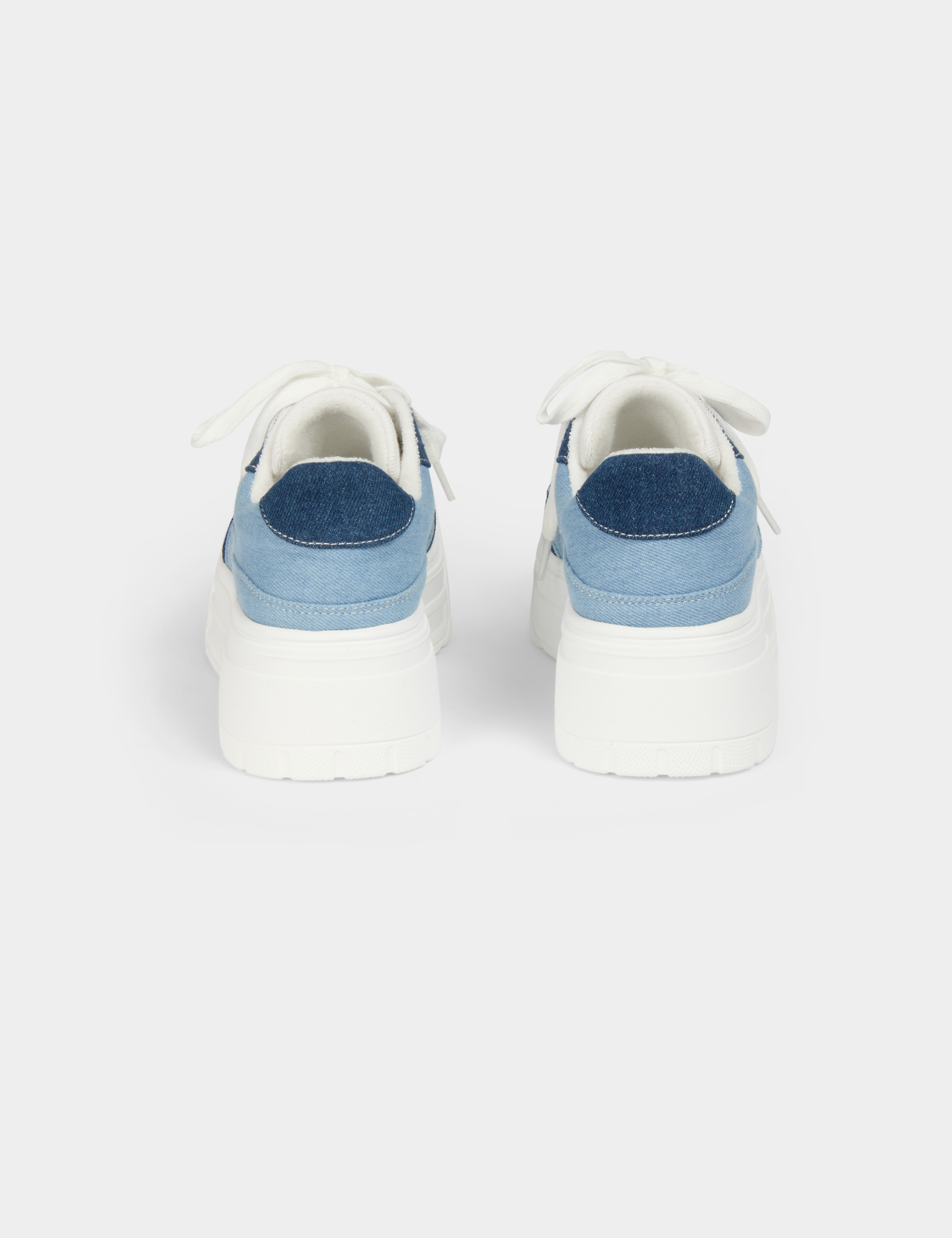 sneakers met sleehak helder wit vrouw Sneakers met sleehak helder wit vrouw