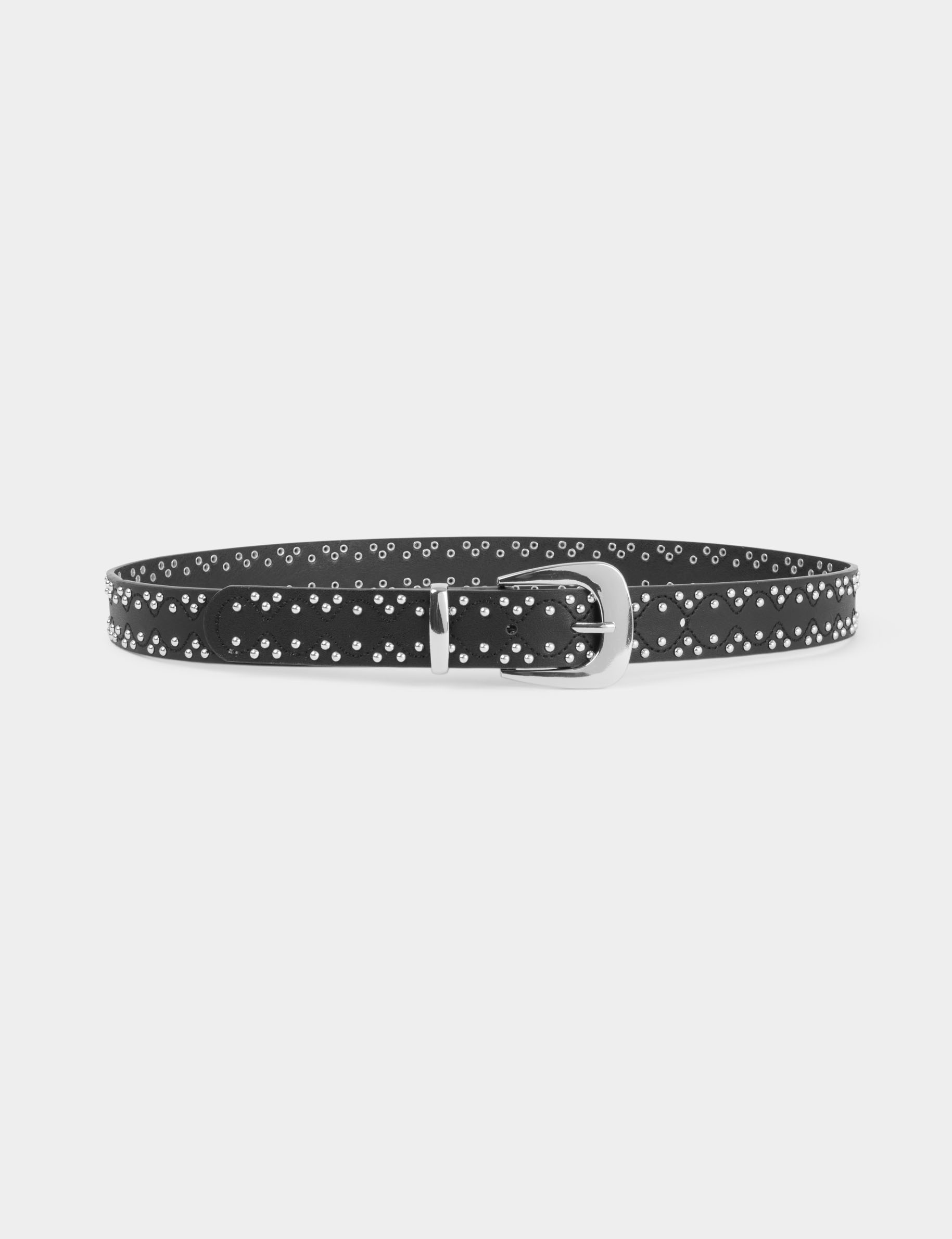 Fijne riem met studs zwart vrouw