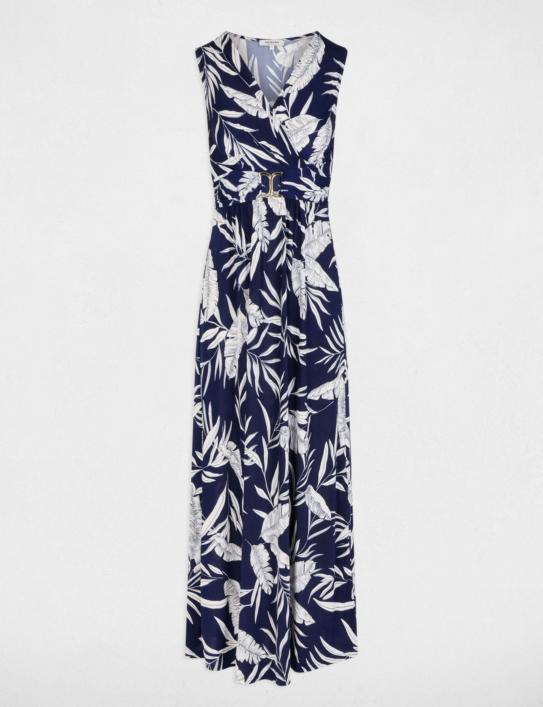 Robe longue d&eacute;collet&eacute; multicolore femme