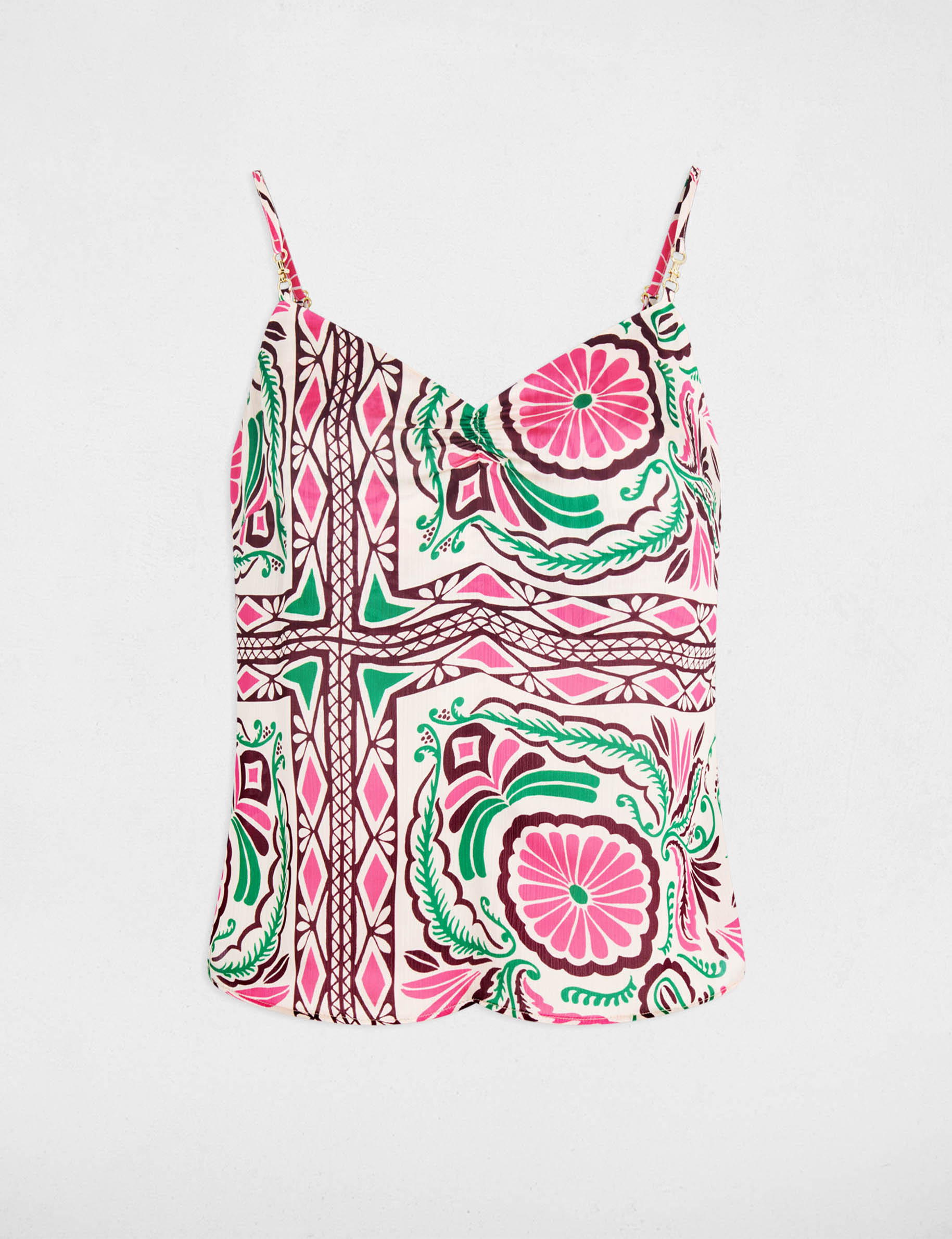 Top fines bretelles multicolore femme