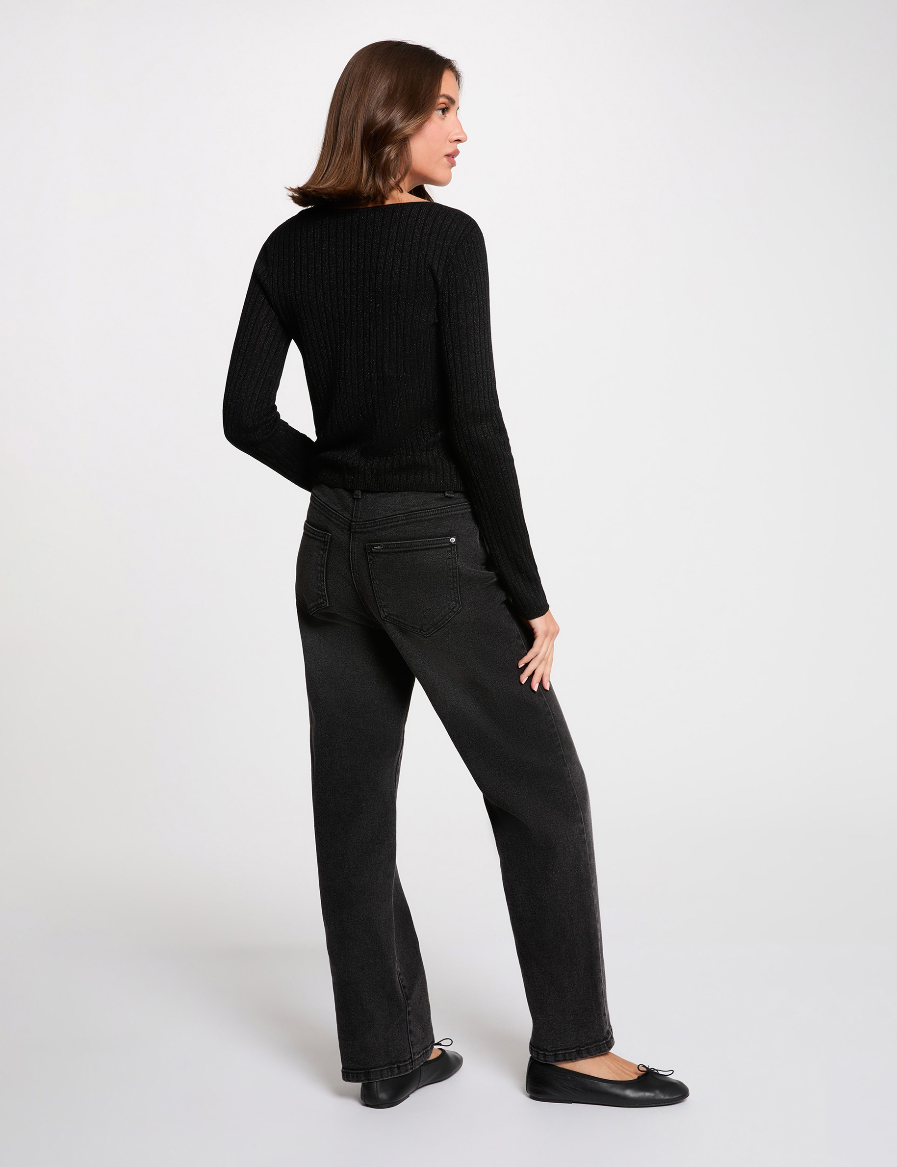 vest met lange mouwen zwart vrouw Vest met lange mouwen zwart vrouw