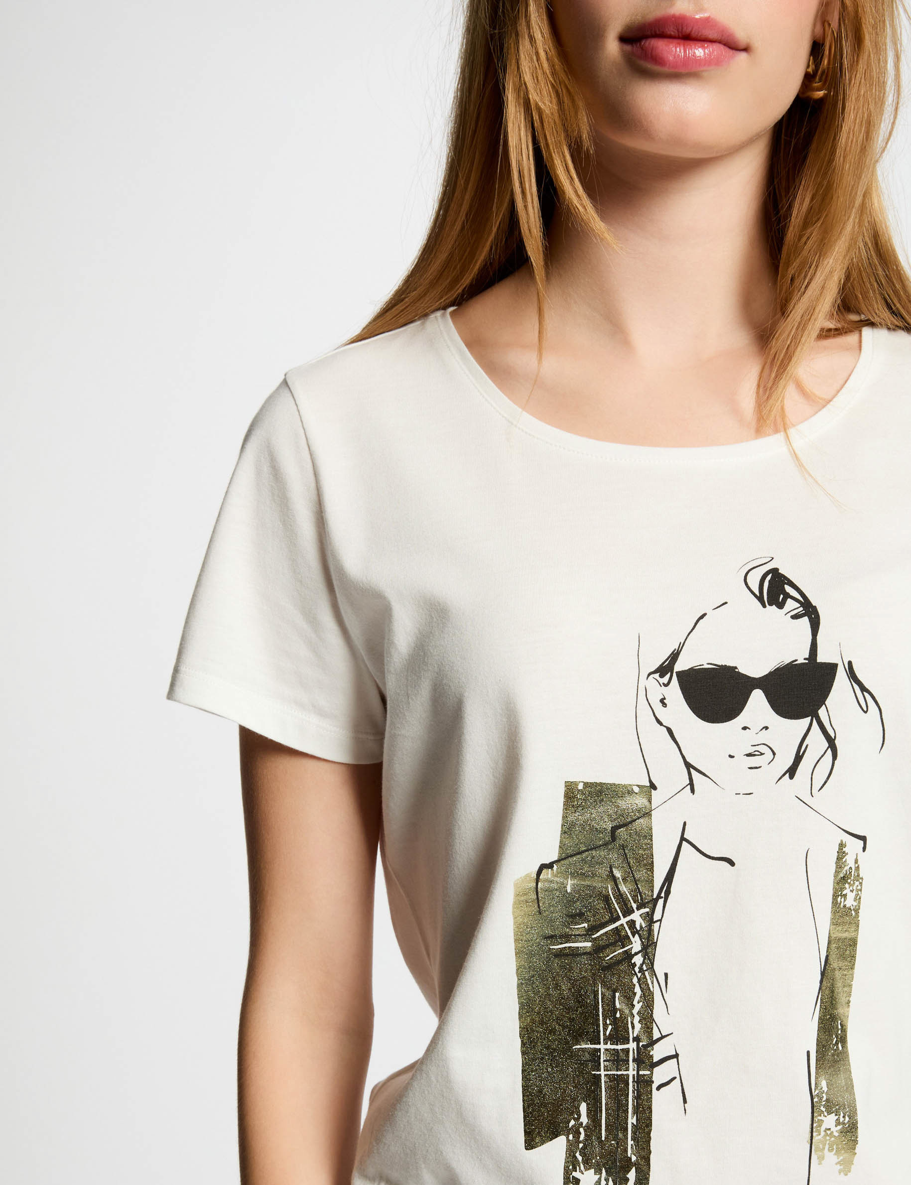 t shirt a inscription blanc femme T-shirt à inscription blanc femme