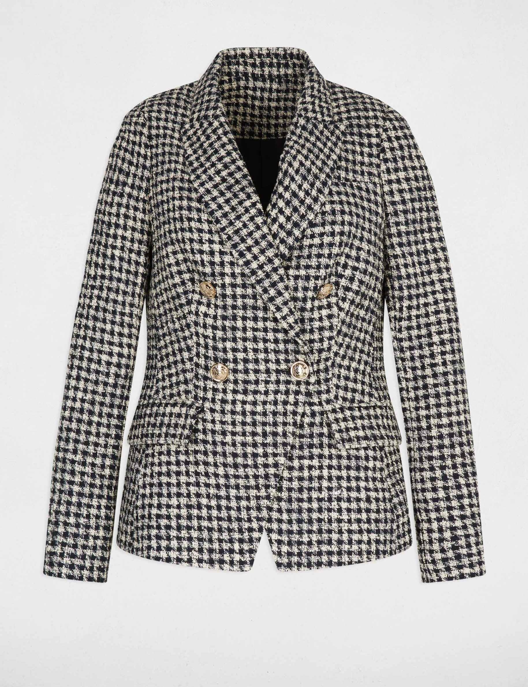 rechte blazer met reverskraag meerkleurig vrouw Rechte blazer met reverskraag meerkleurig vrouw