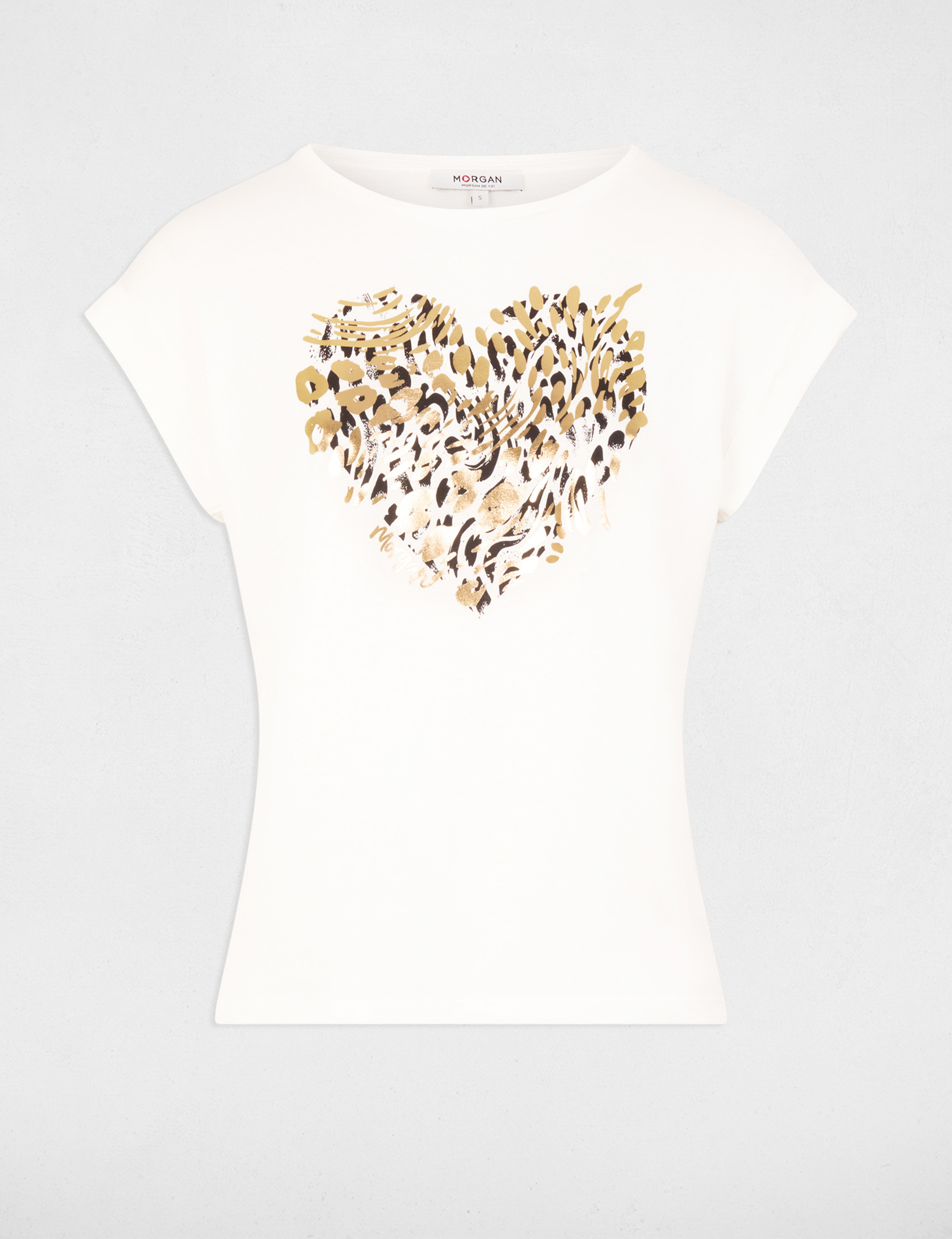 T-shirt manches courtes blanc femme