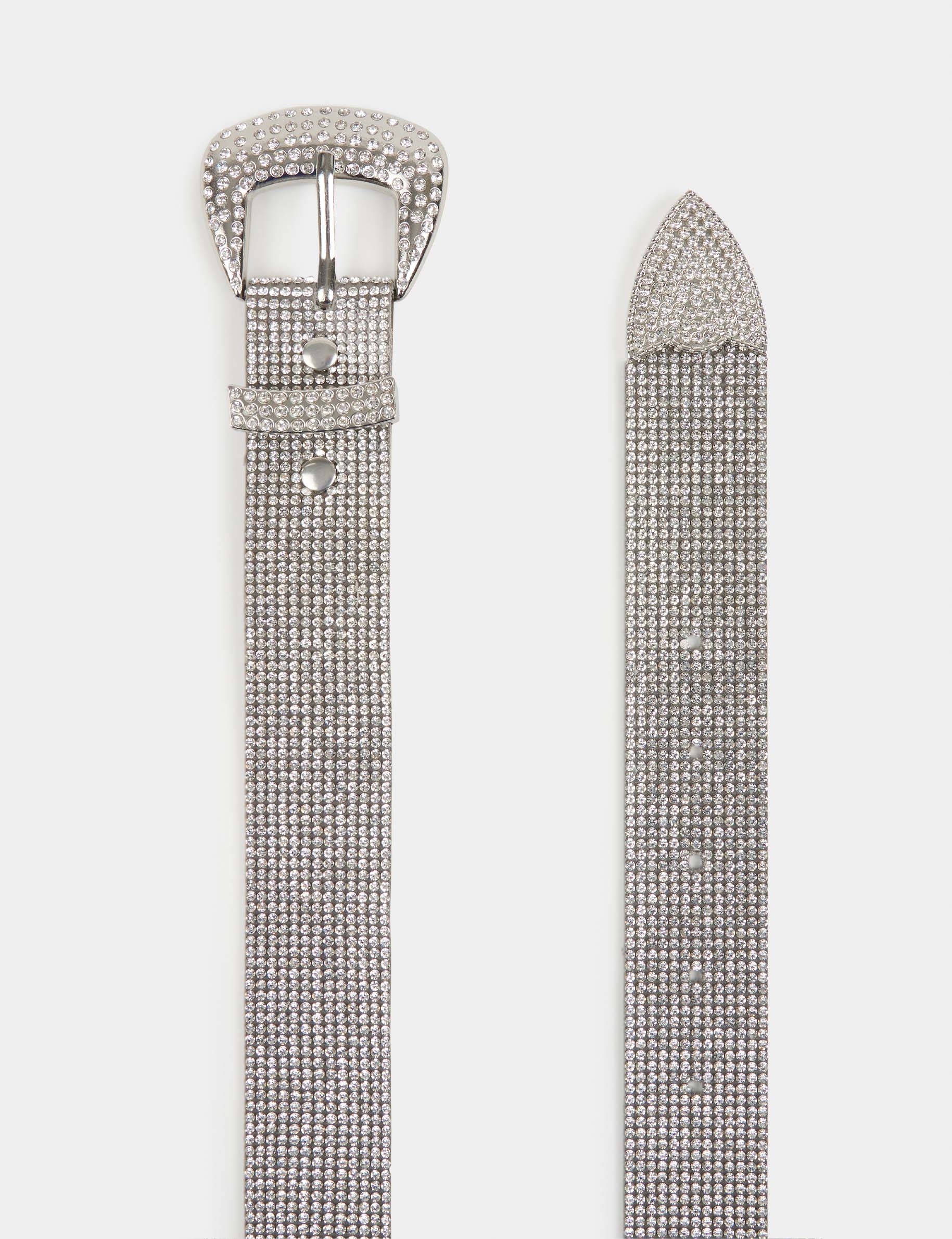 ceinture avec strass couleur argent femme Ceinture avec strass couleur argent femme