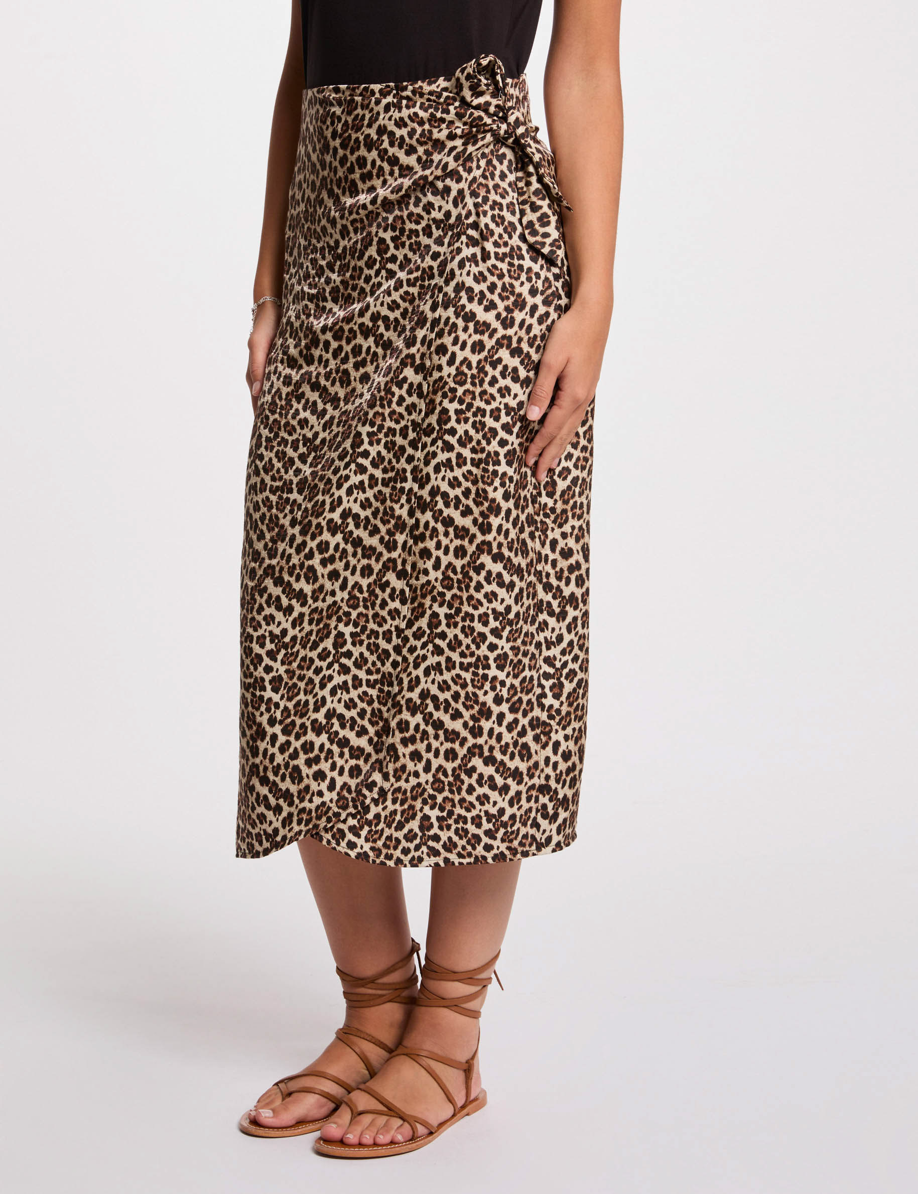 jupe midi imprimee multicolore femme Jupe midi imprimée multicolore femme