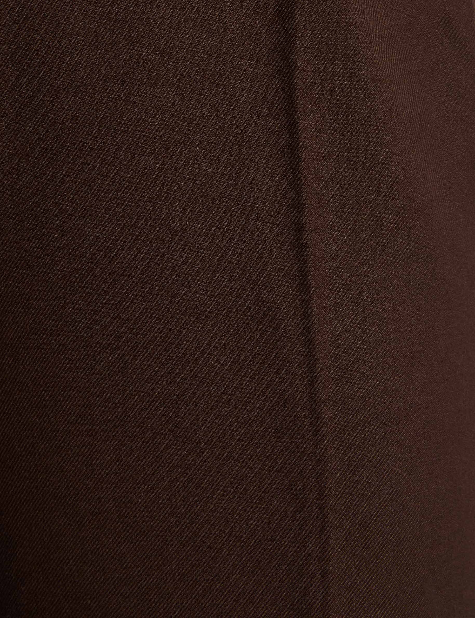 pantalon large taille haute marron fonce femme null