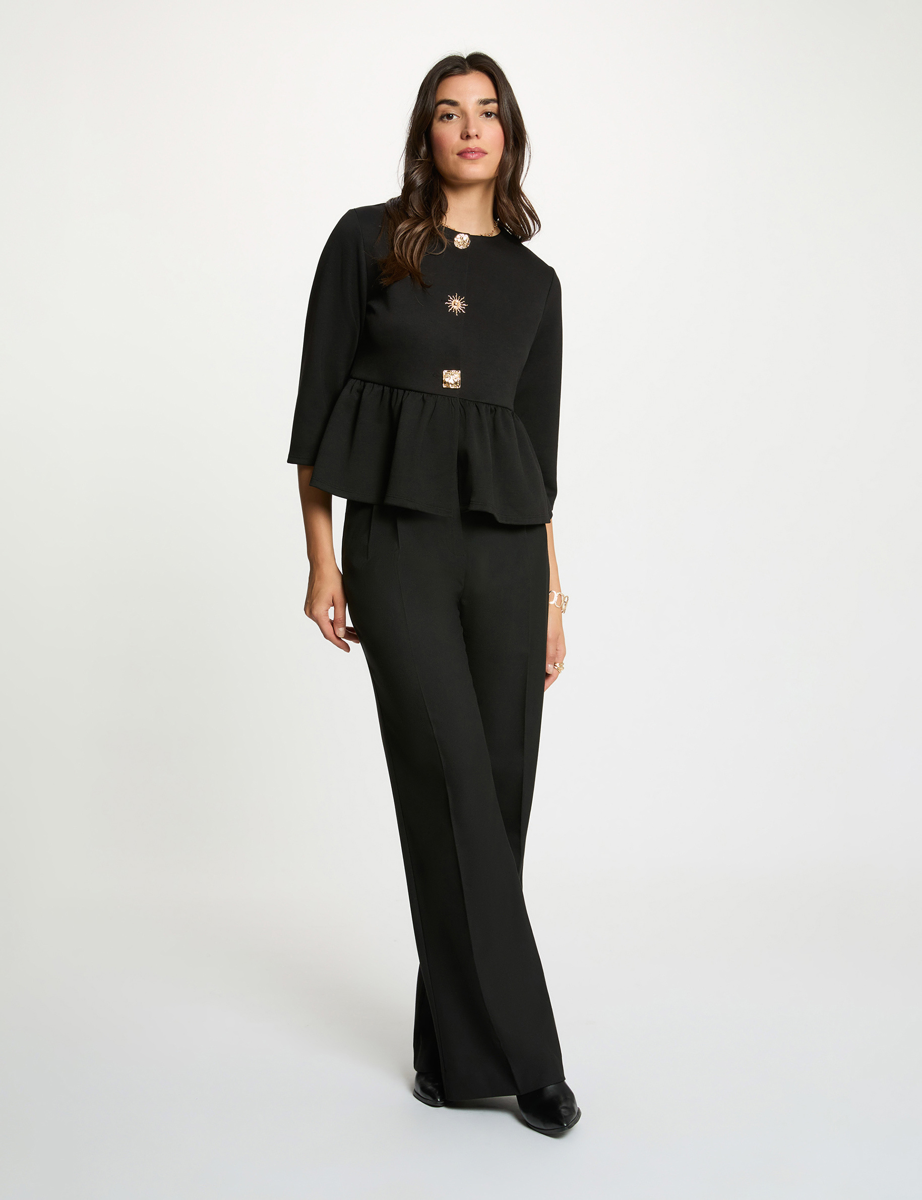 Gilet manches longues noir femme