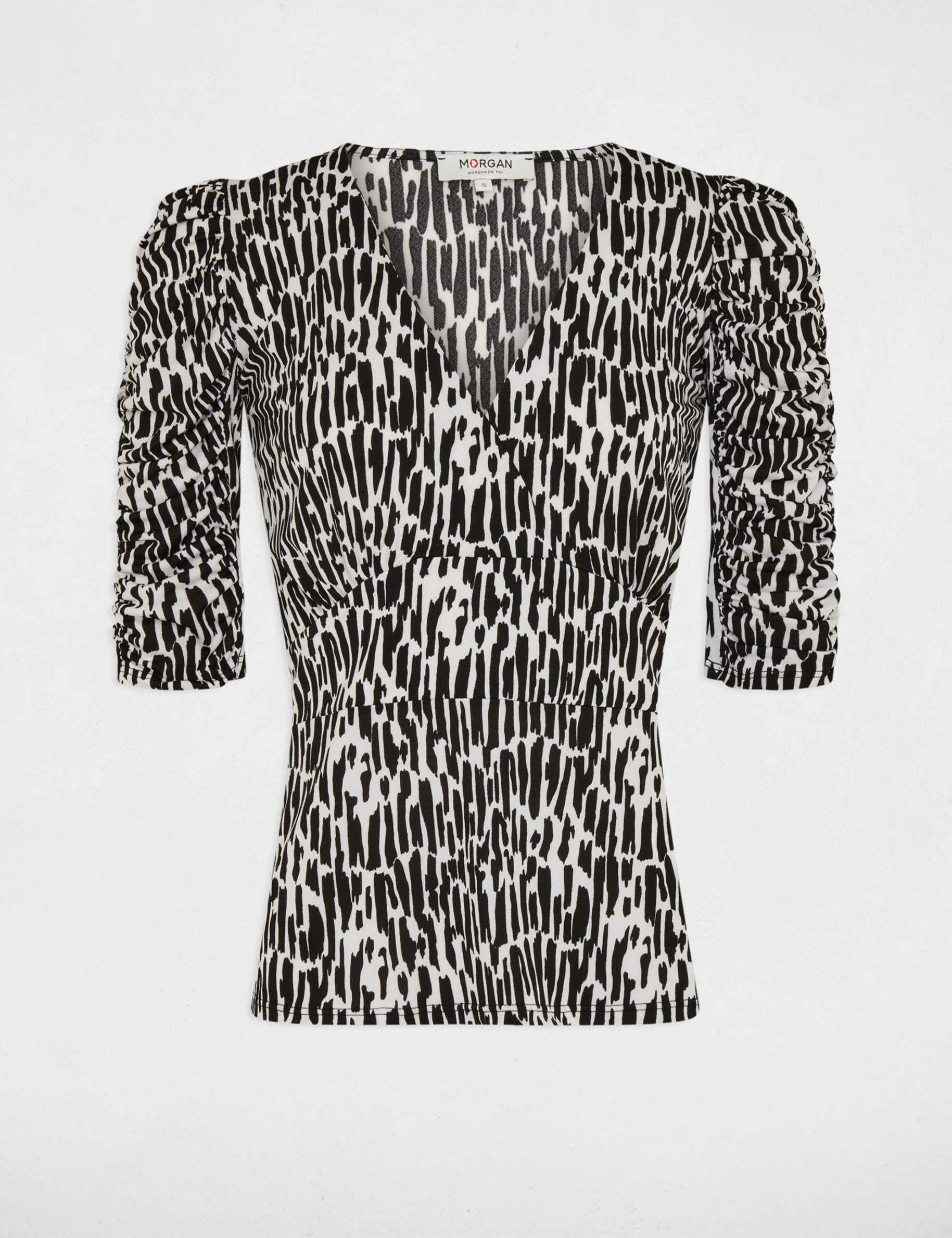t shirt manches 34 imprime multico femme T-shirt manches 3/4 imprimé multico femme