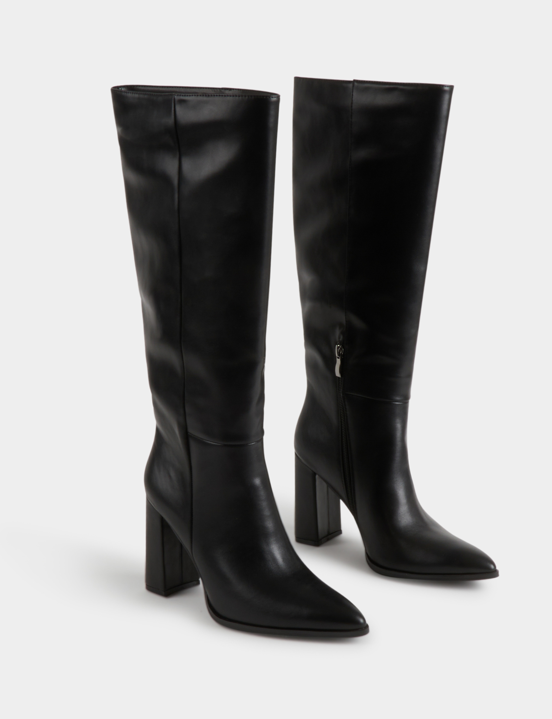 bottes a talons et bouts pointus noir femme Bottes à talons et bouts pointus noir femme
