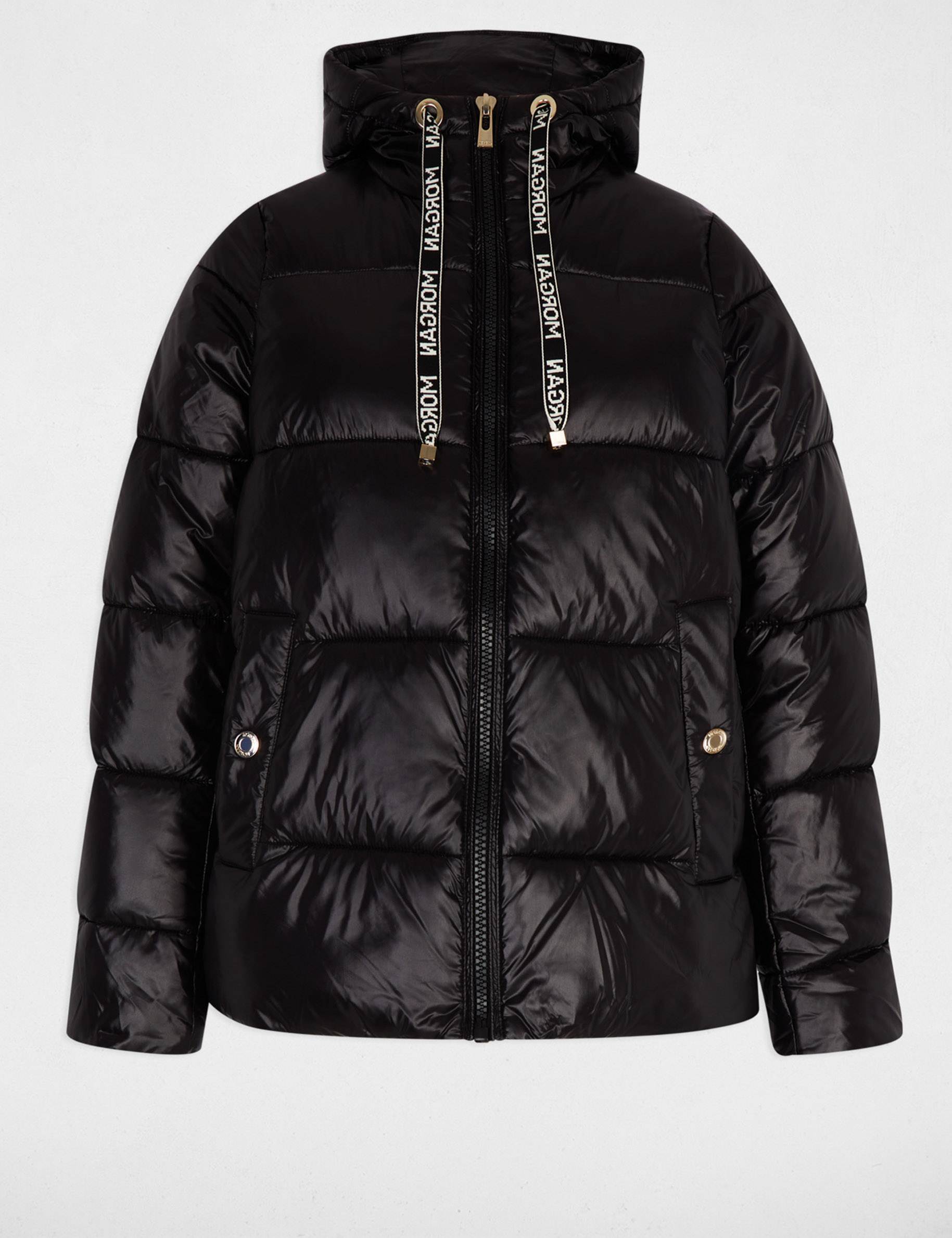 doudoune courte brillante noir femme Doudoune courte brillante noir femme