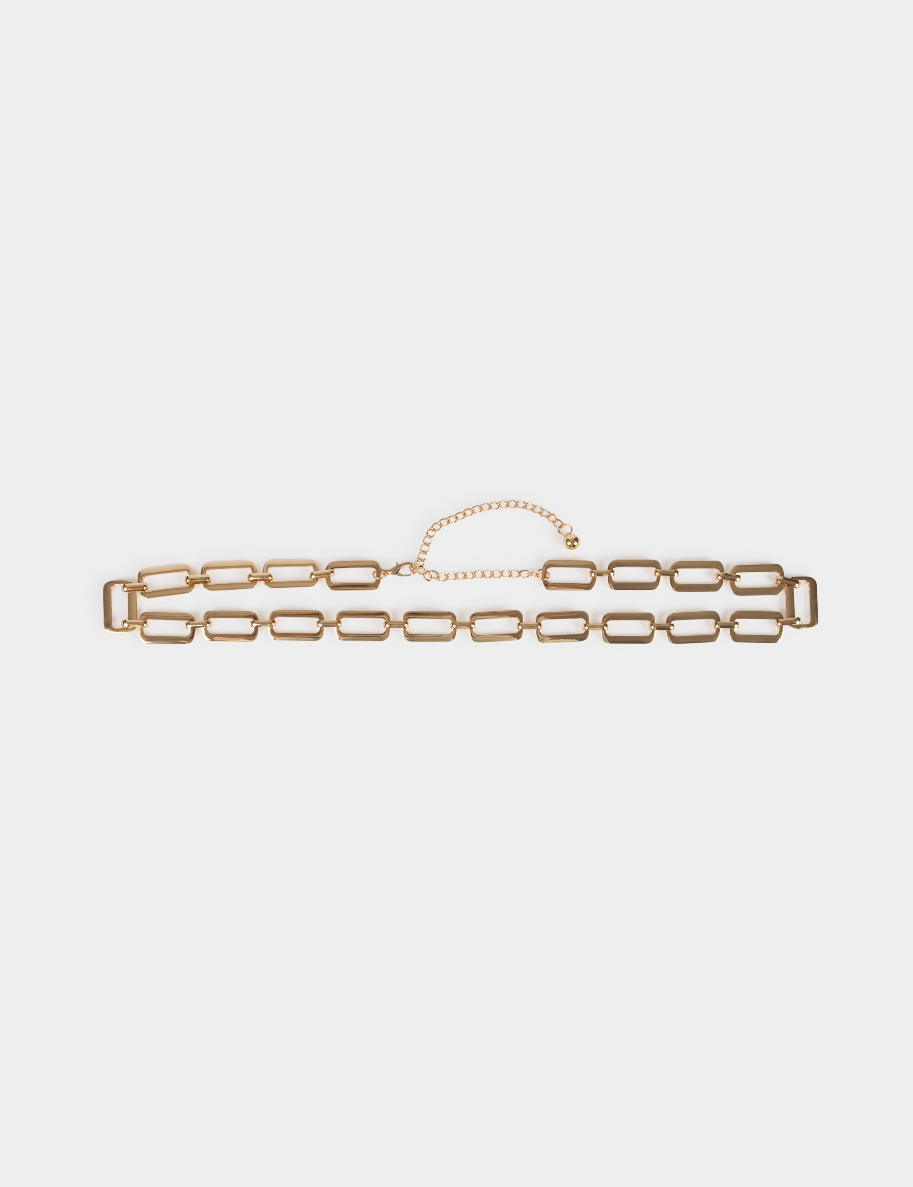 Ceinture fine cha&icirc;ne jaune or femme