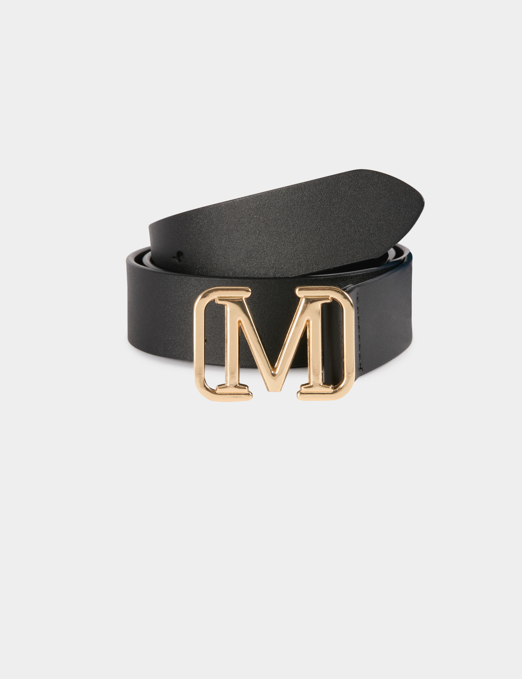 Ceinture noir en cuir noir femme