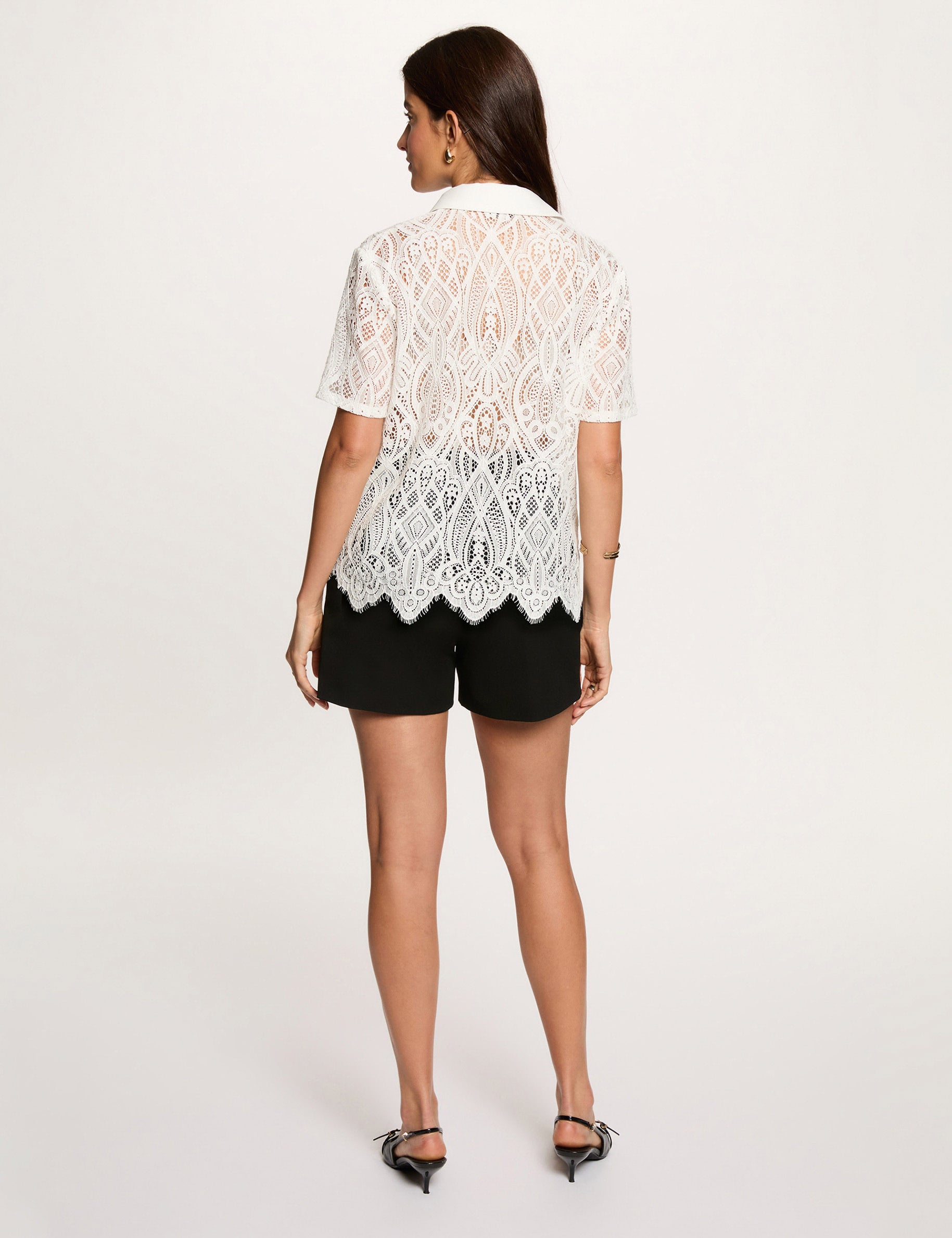 Short taille haute noir femme
