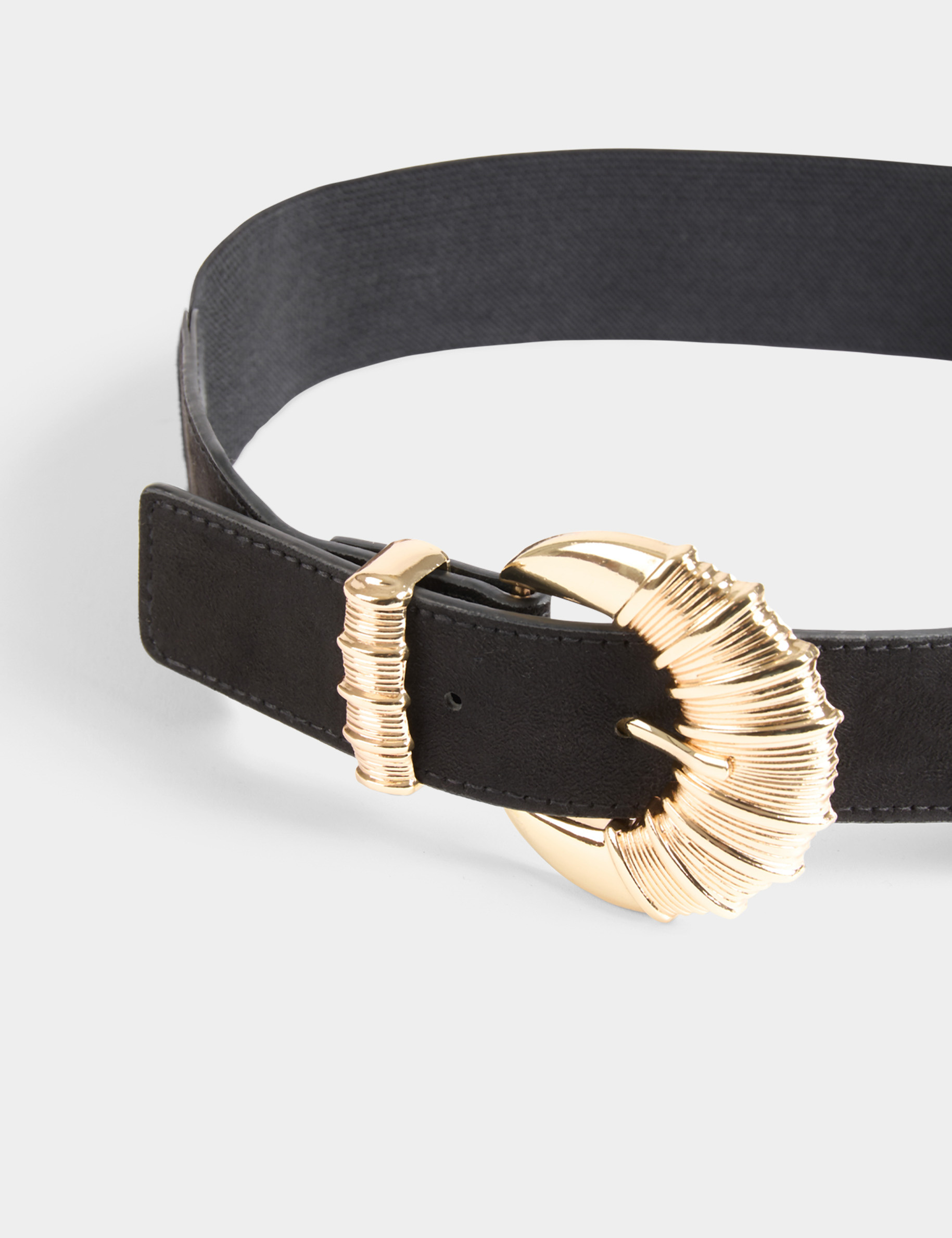 elastische riem met gesp zwart vrouw Elastische riem met gesp zwart vrouw