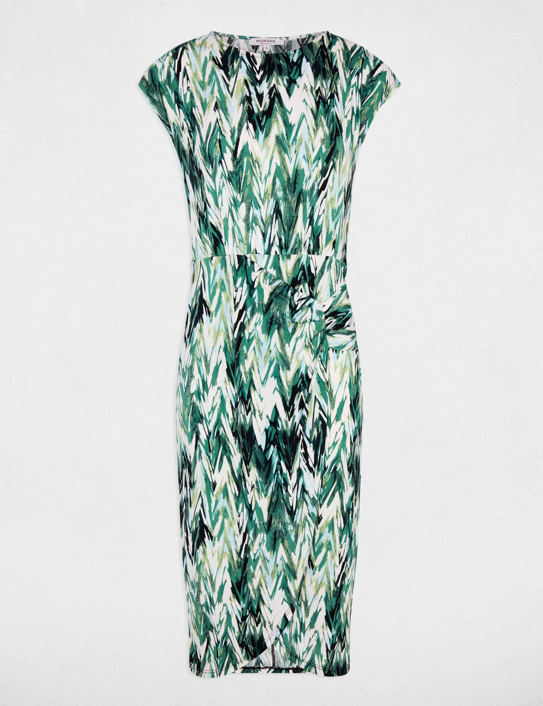 Rechte jurk met print meerkleurig vrouw